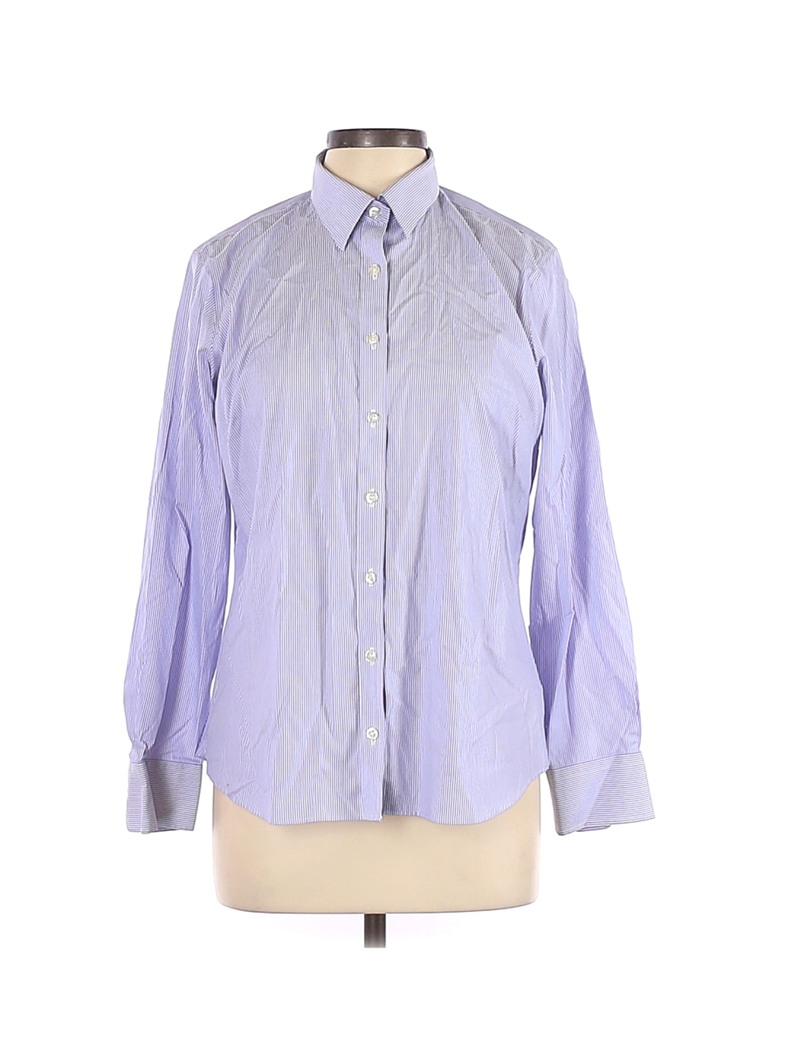 Unbranded Women Purple Long Sleeve Button-Down Shirt 12 | eBay