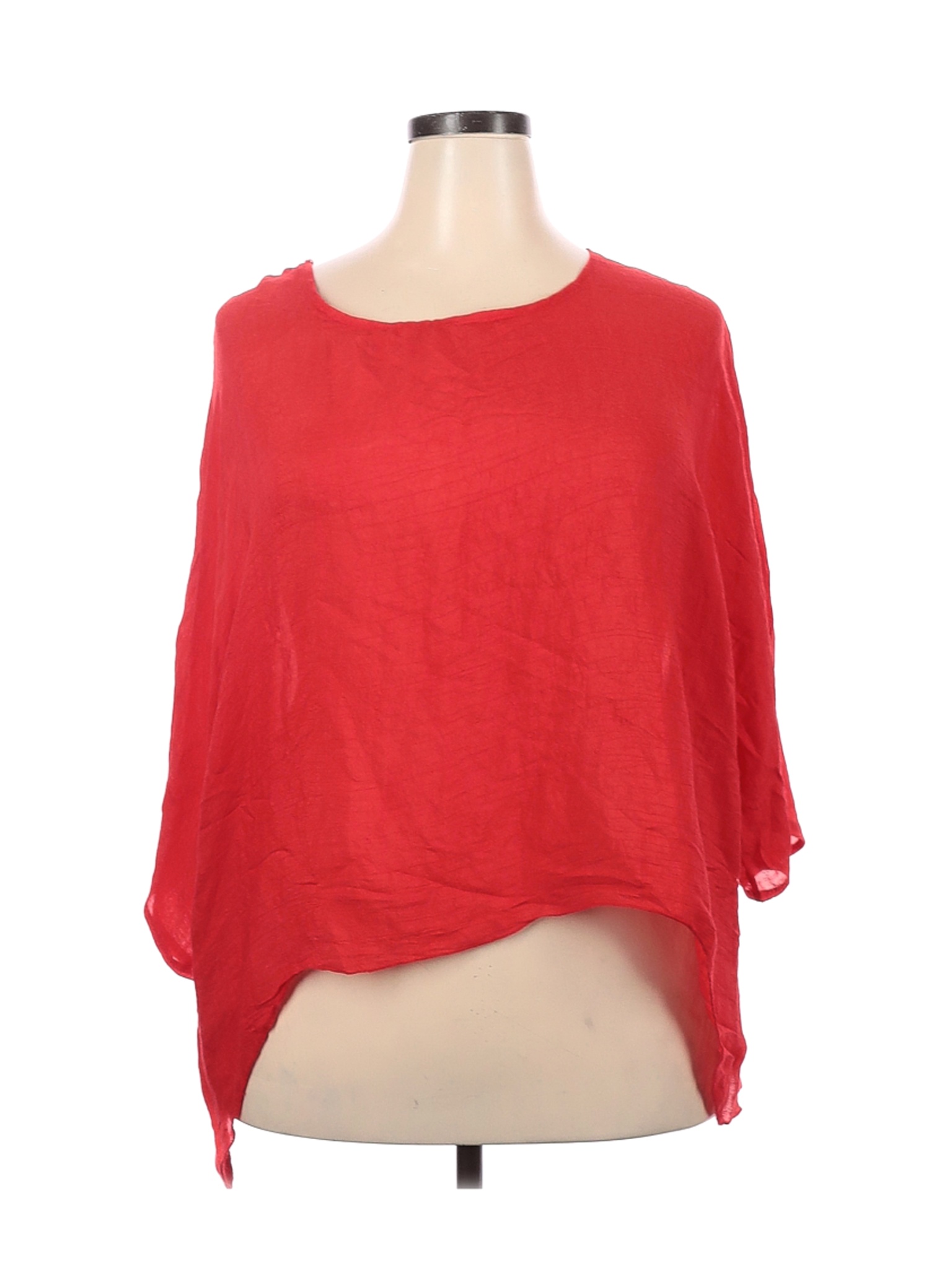 Unbranded Women Red 3/4 Sleeve Blouse 3X Plus | eBay