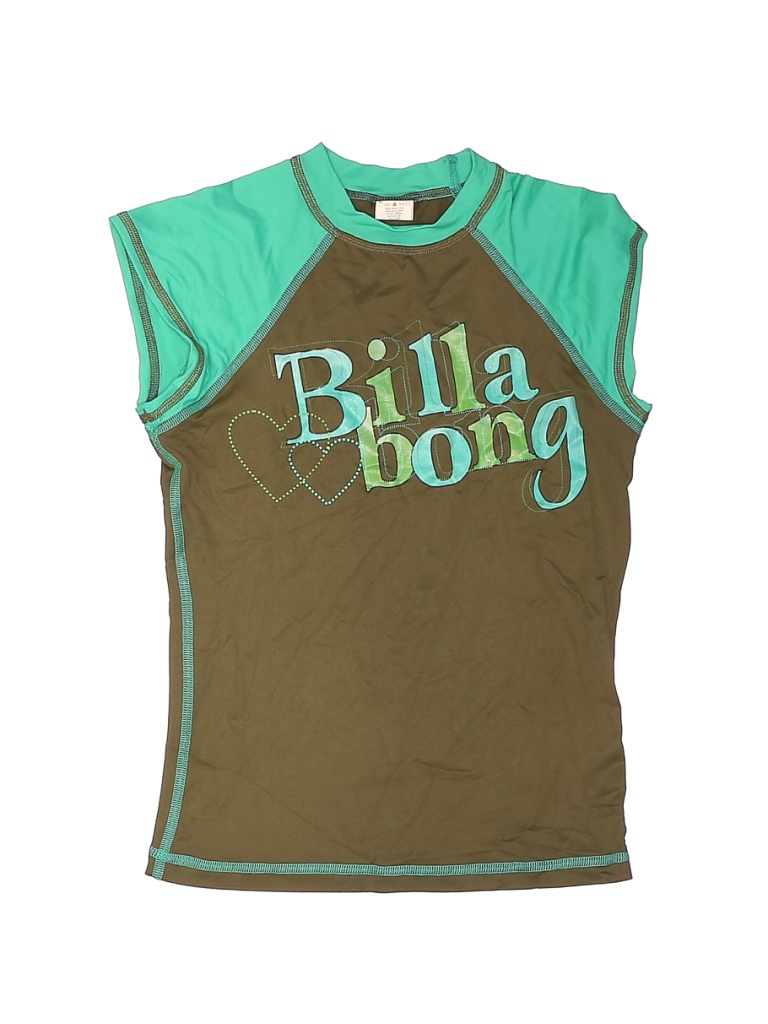 Billabong Solid Green Rash Guard Size S (Youth) 63 off thredUP