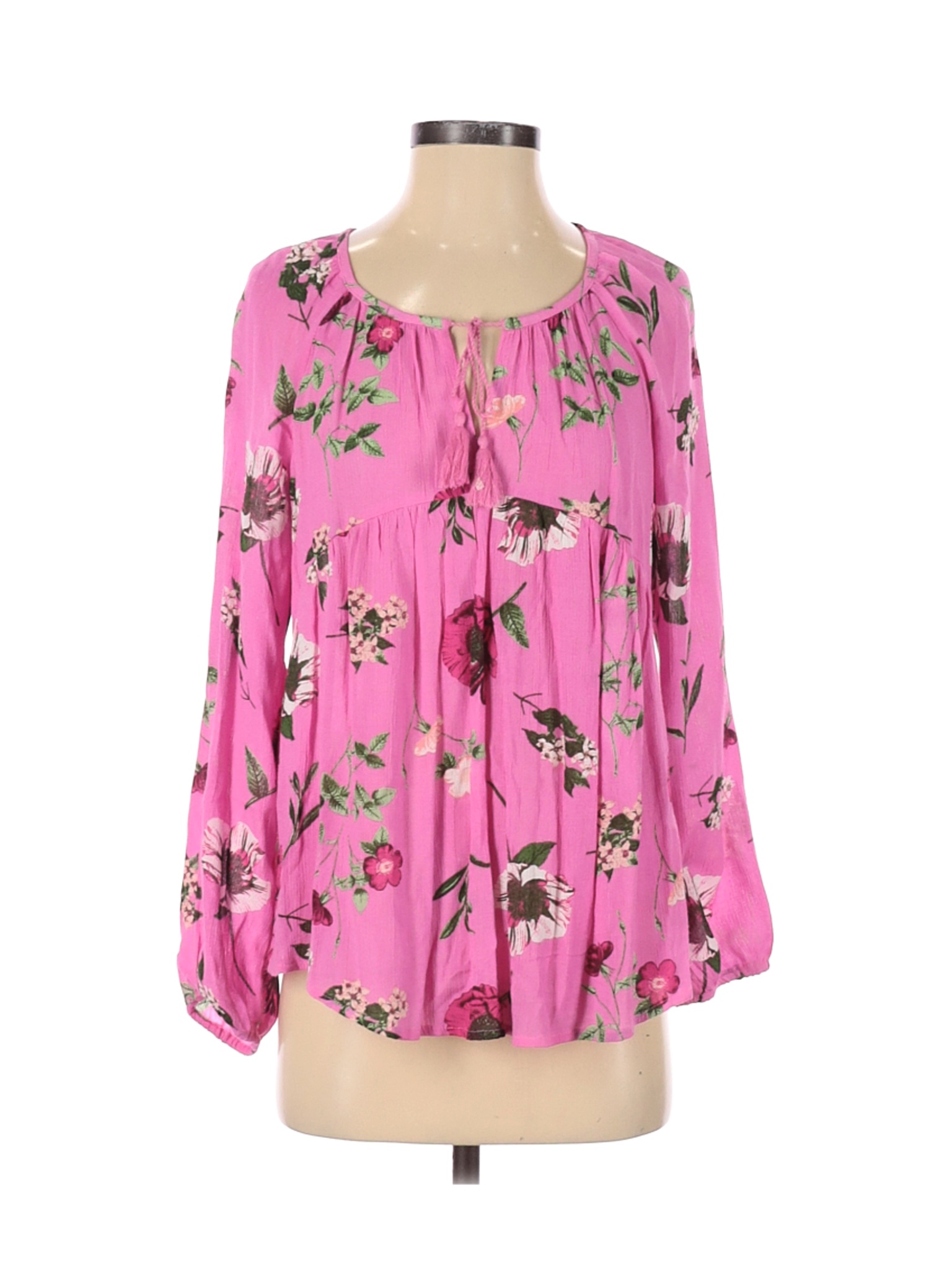 Old Navy Women Pink Long Sleeve Blouse S | eBay