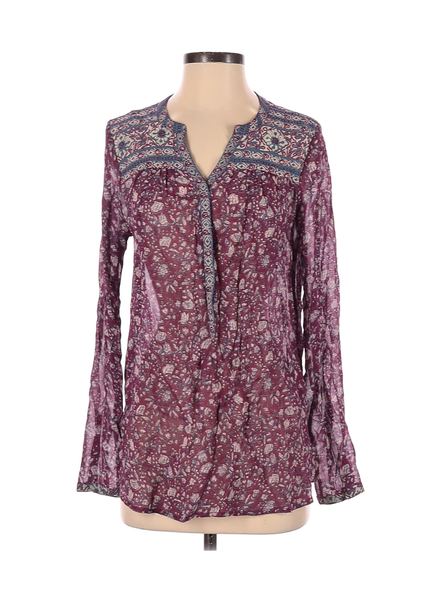 lucky brand long sleeve blouse