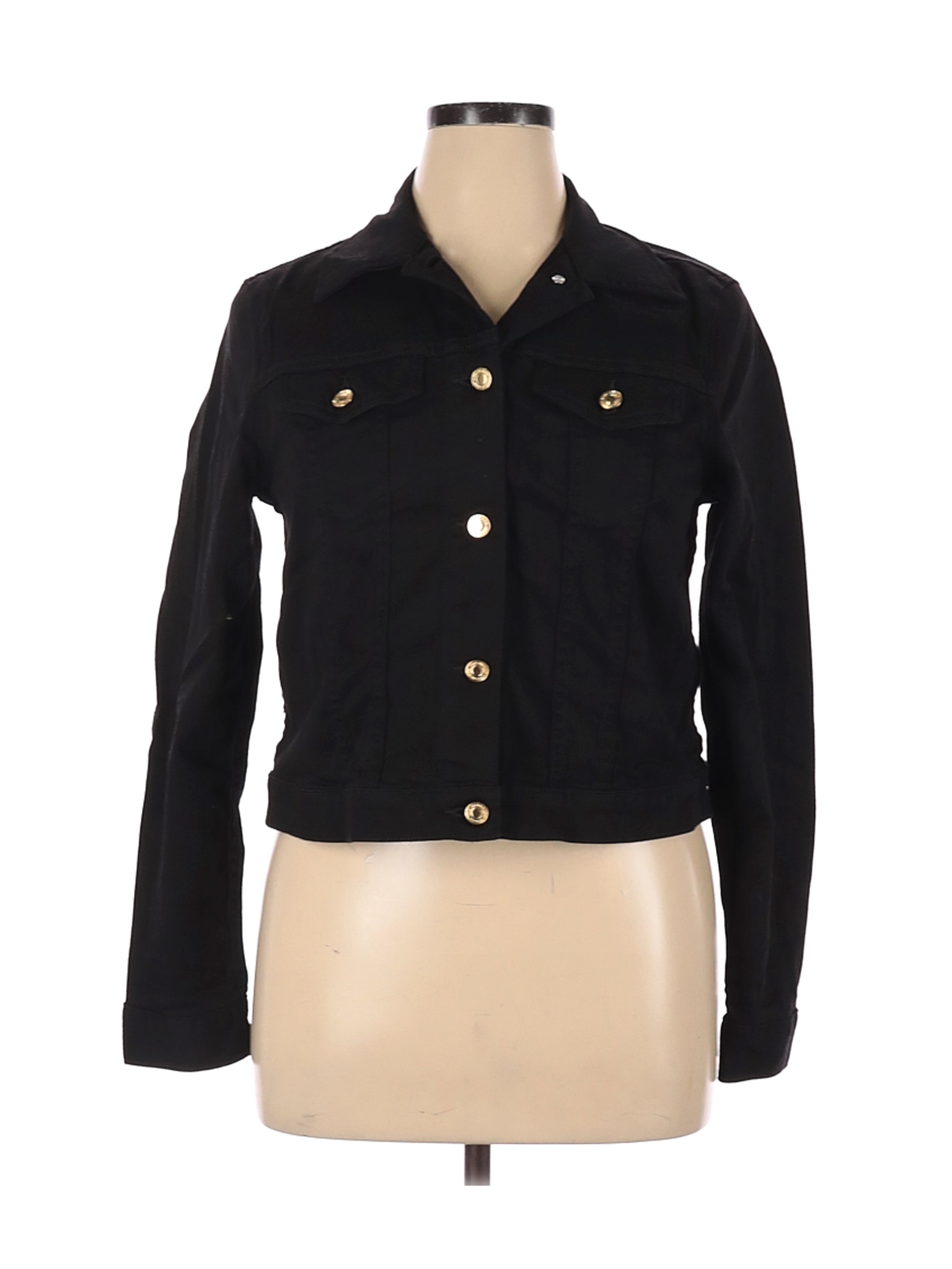 MICHAEL Michael Kors Women Black Denim Jacket L | eBay