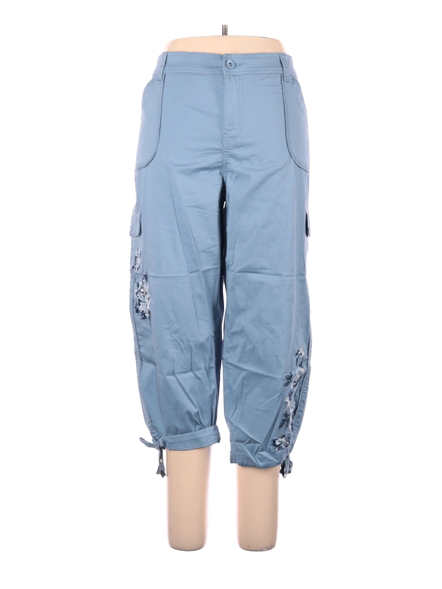 Style&Co Solid Blue Cargo Pants Size 16 72 off thredUP