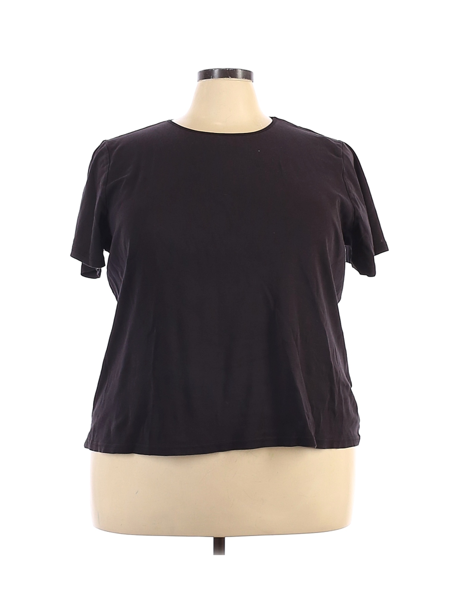 Cj Banks Women Black Short Sleeve T-Shirt 3X Plus | eBay