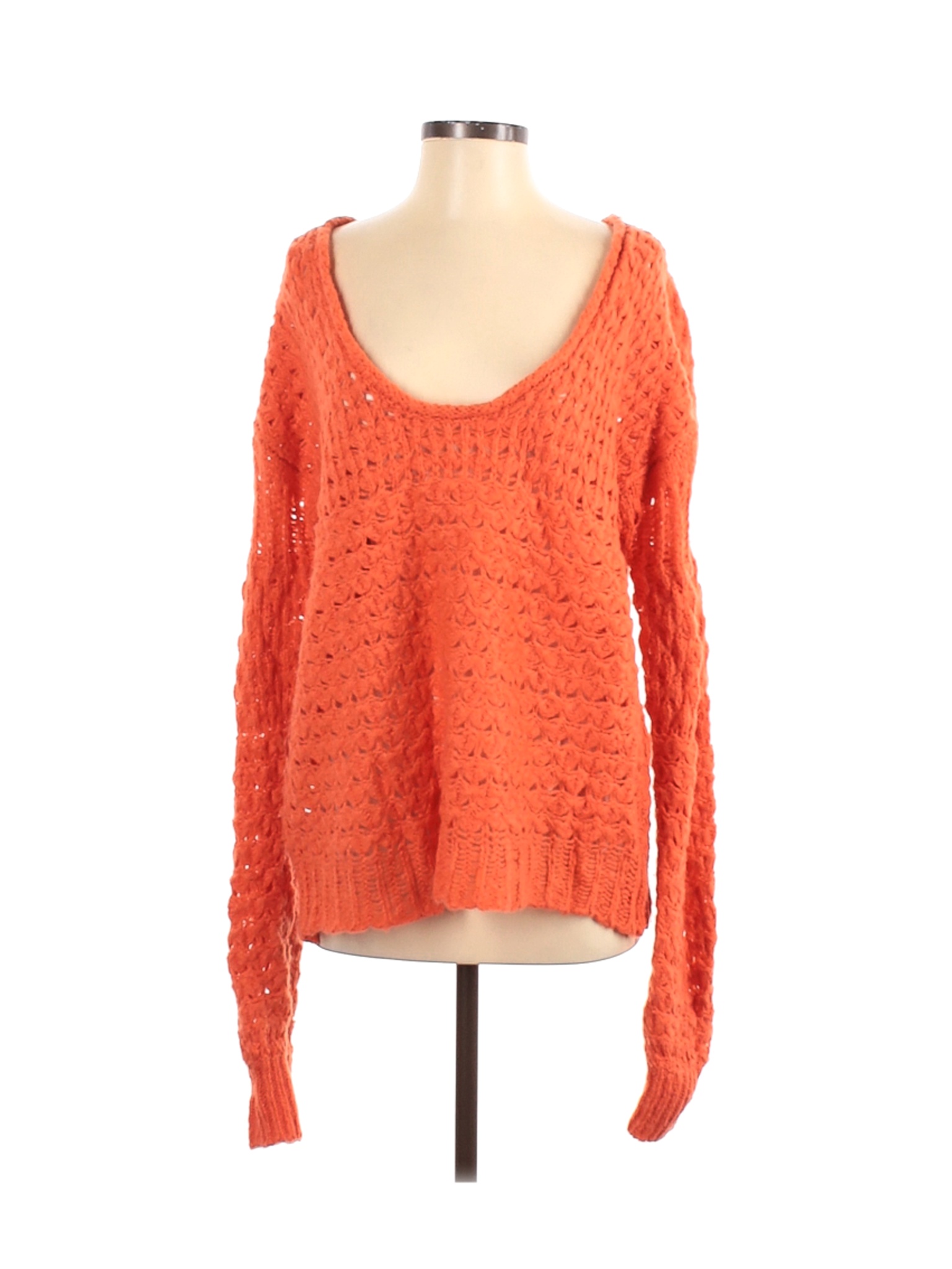 Free People Women Orange Pullover Sweater XS | eBay