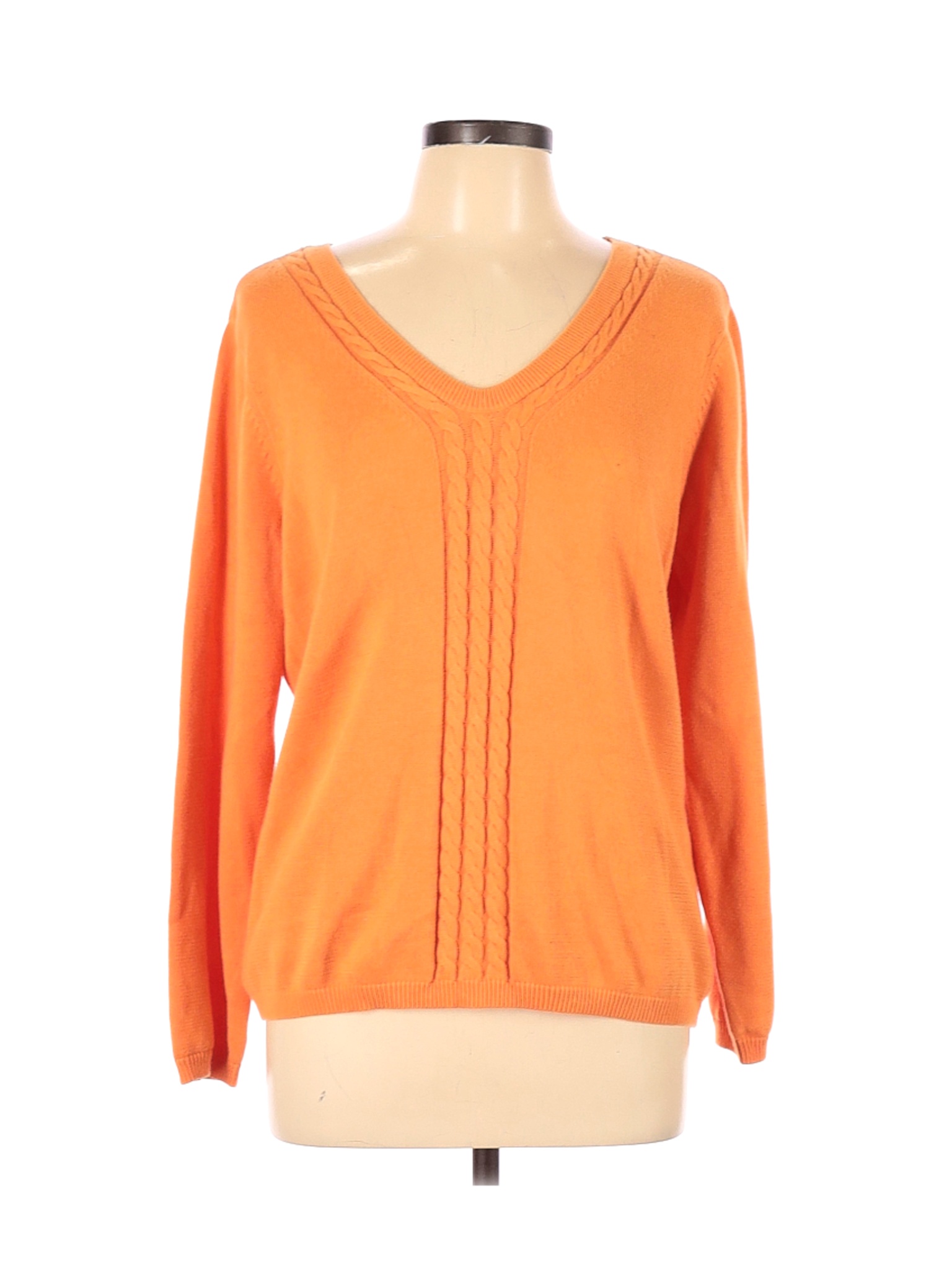 Talbots Women Orange Pullover Sweater XL | eBay