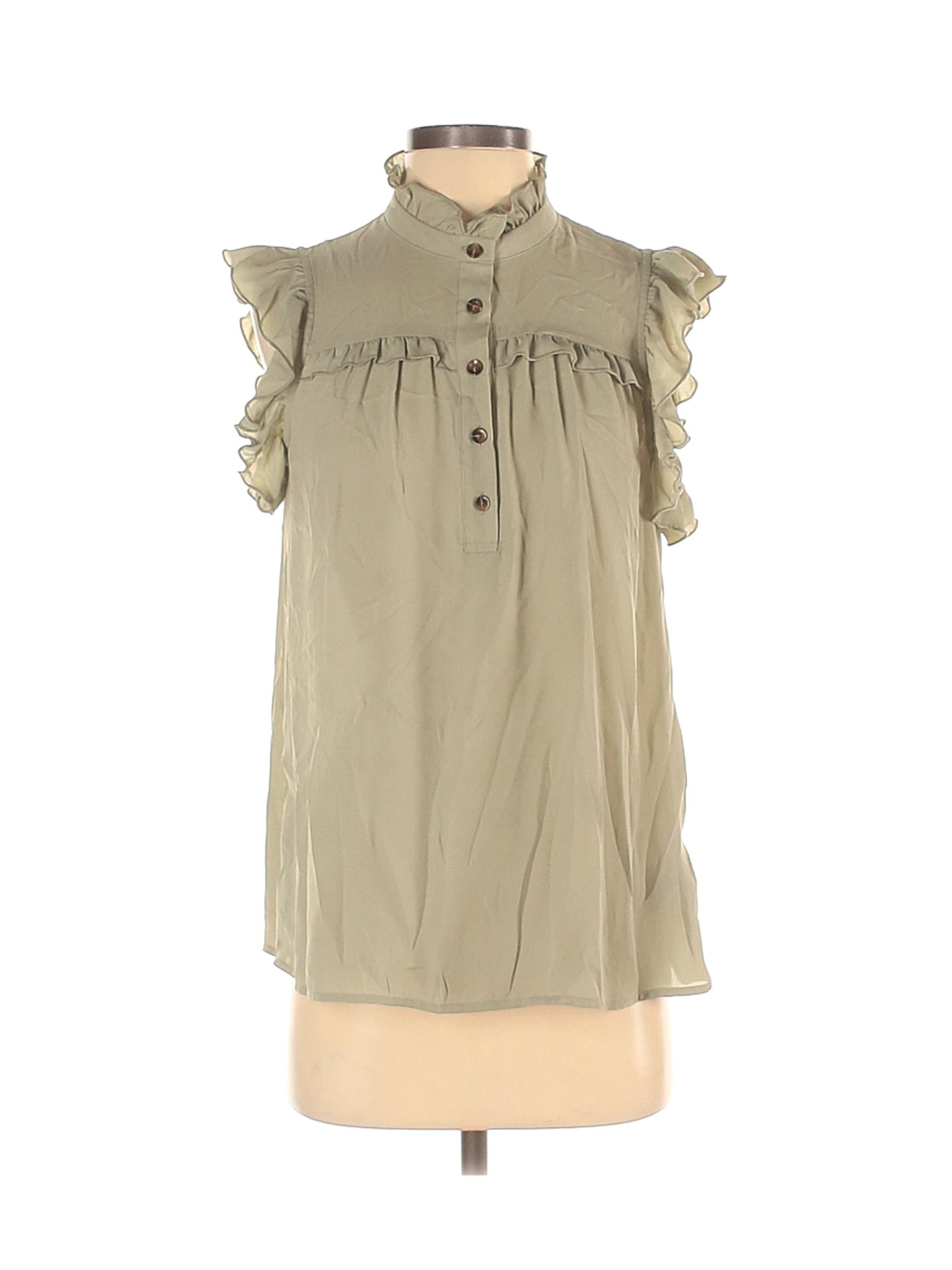 brown short sleeve blouse