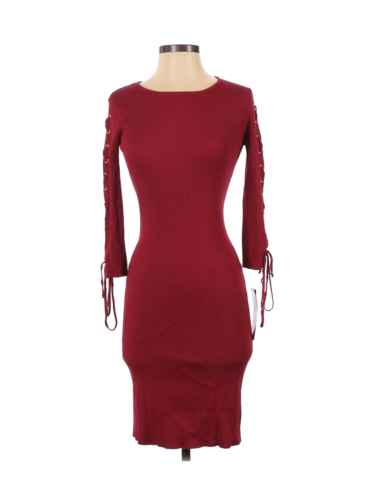 NWT Nina Leonard Women Red Casual Dress S | eBay