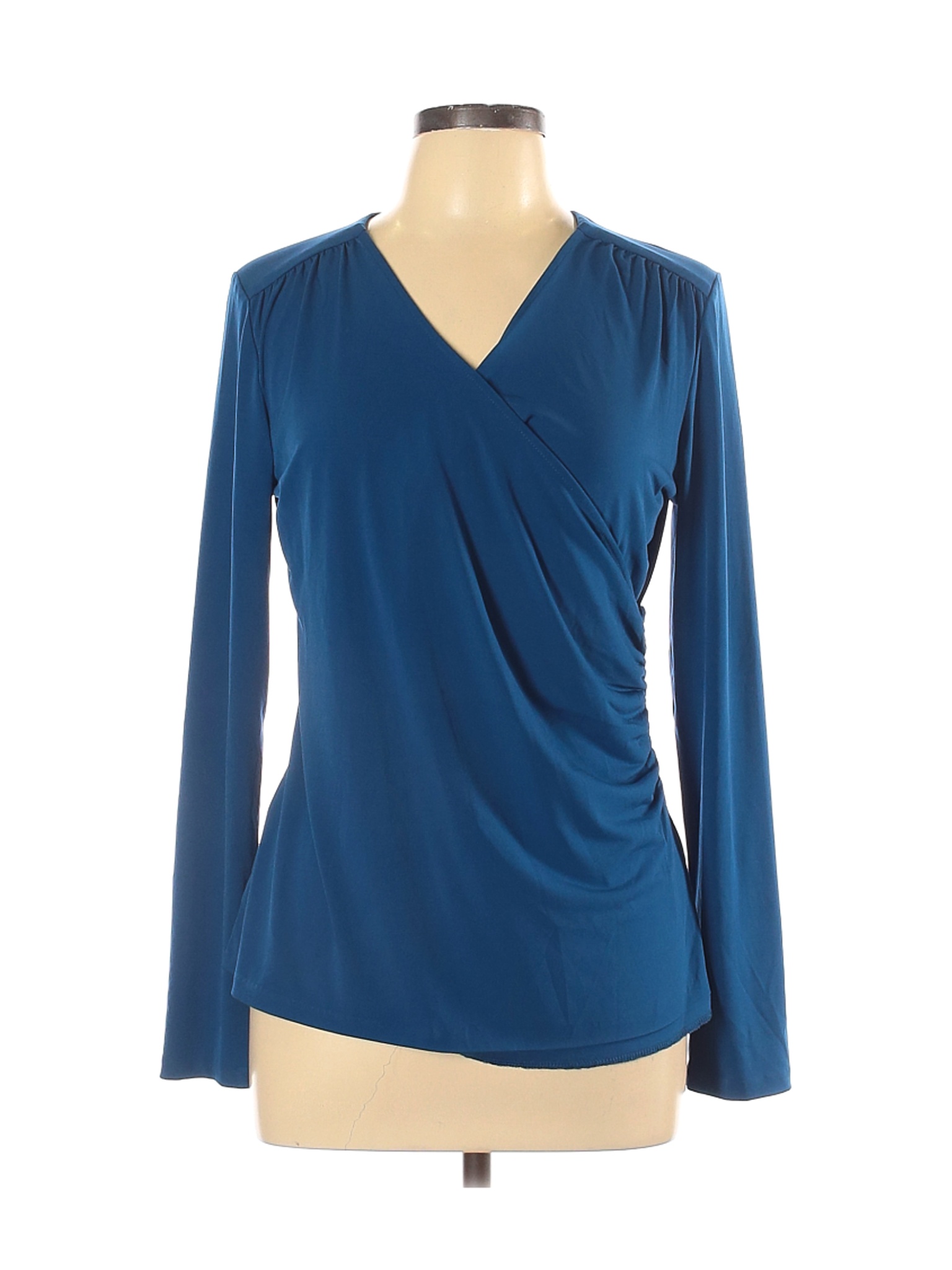 Anne Klein Women Blue Long Sleeve Top L | eBay