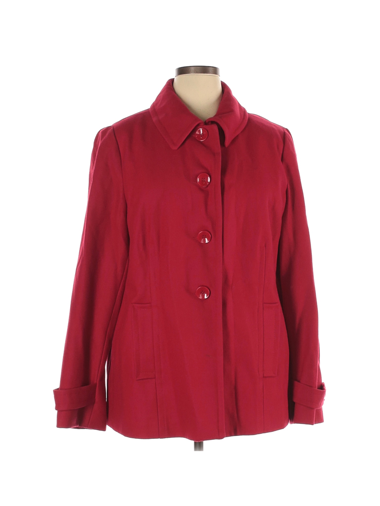 Centigrade Outerwear Women Red Wool Coat XL | eBay