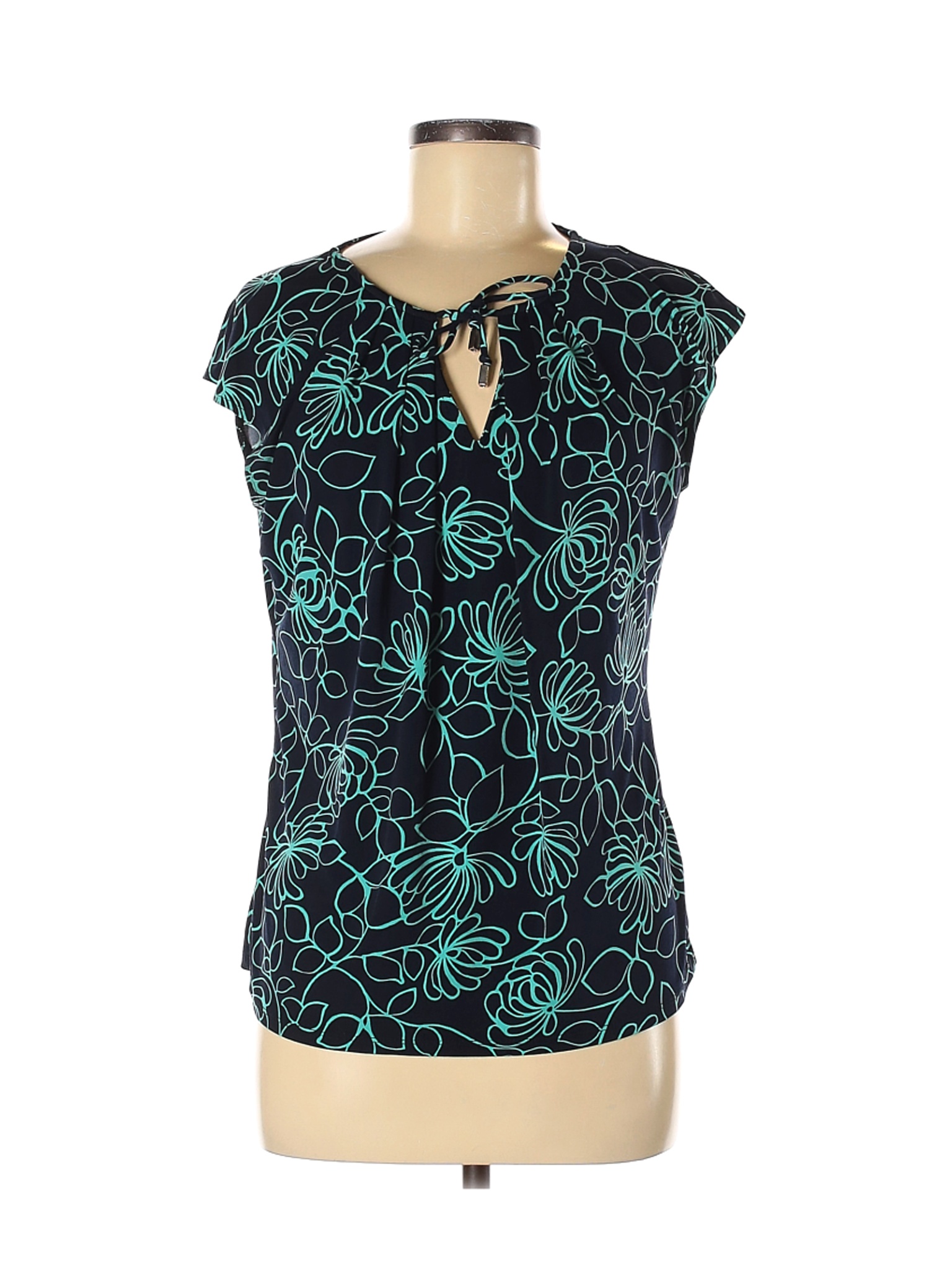 liz claiborne womens round neck sleeveless blouse