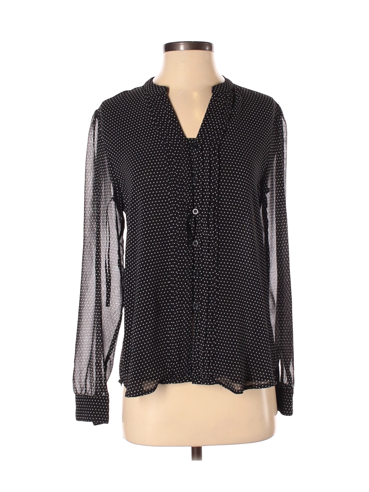 Karl Lagerfeld Women Black Long Sleeve Blouse XS | eBay