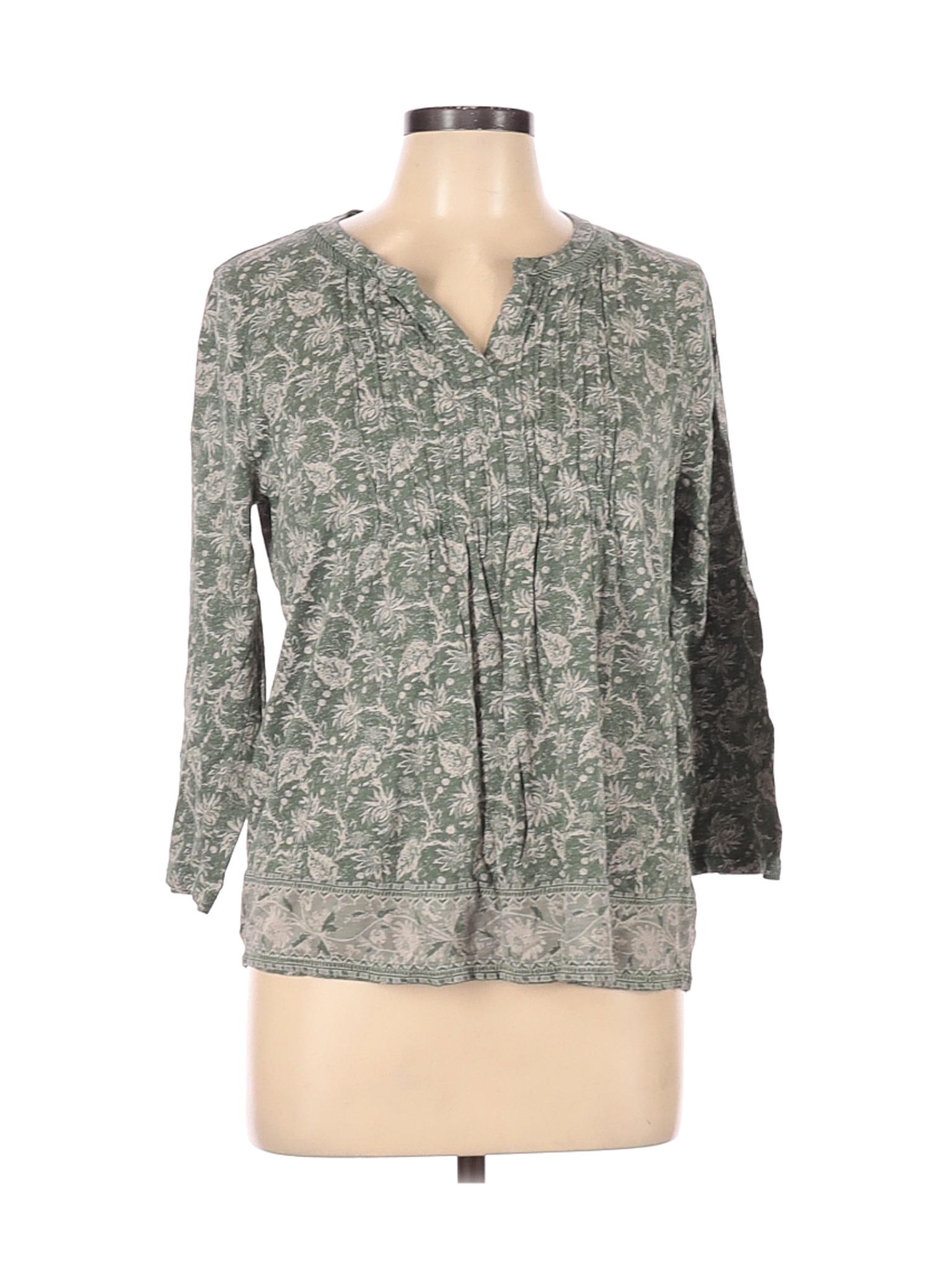 Lucky Brand Women Green Long Sleeve Top L | eBay