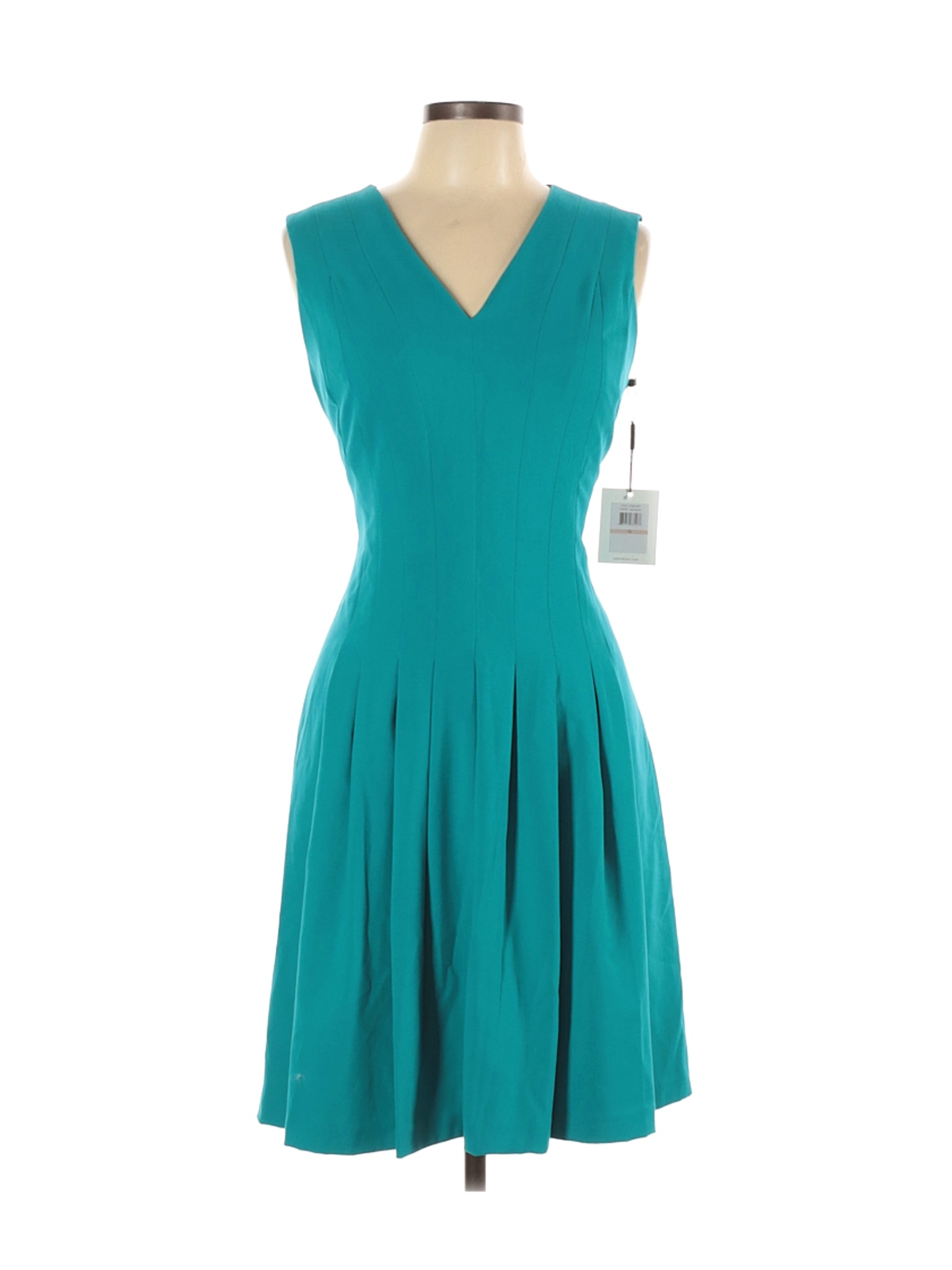 Calvin Klein Solid Teal Blue Casual Dress Size 12 - 18% off | thredUP