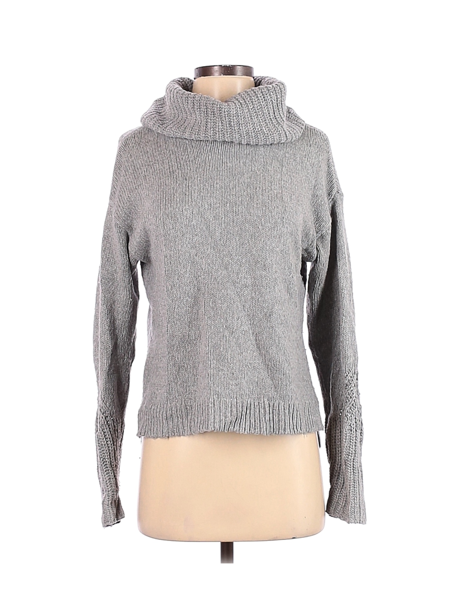 White House Black Market Women Gray Turtleneck Sweater S | eBay