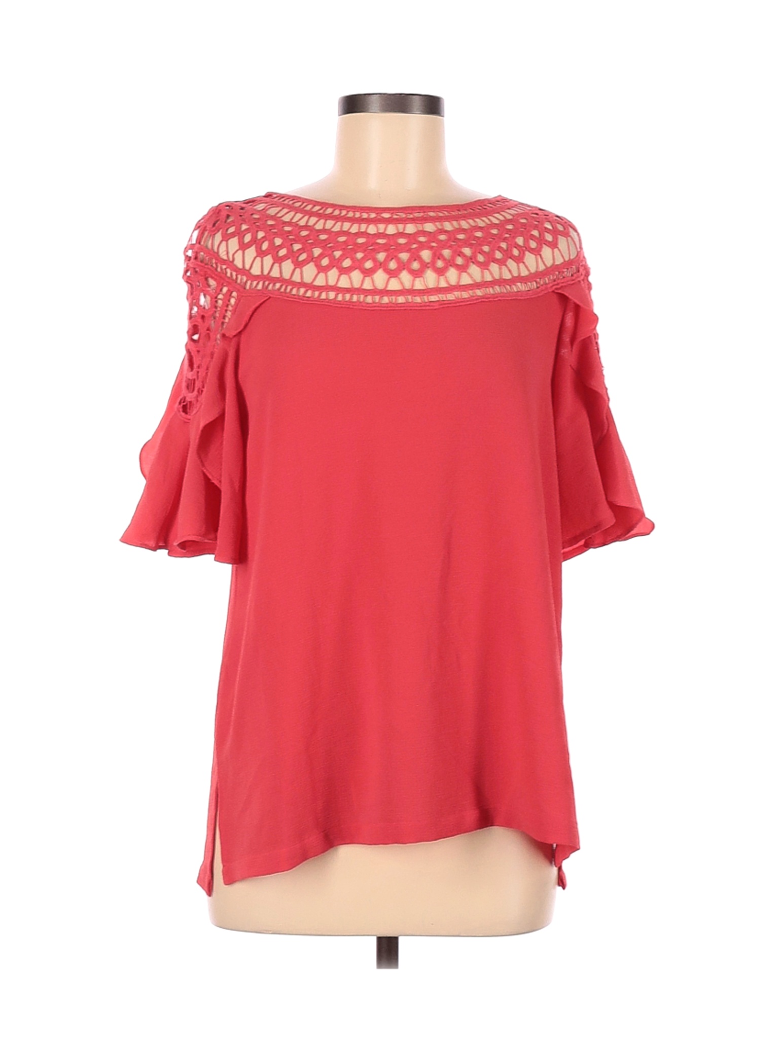 Jodifl Women Red Short Sleeve Blouse S | eBay
