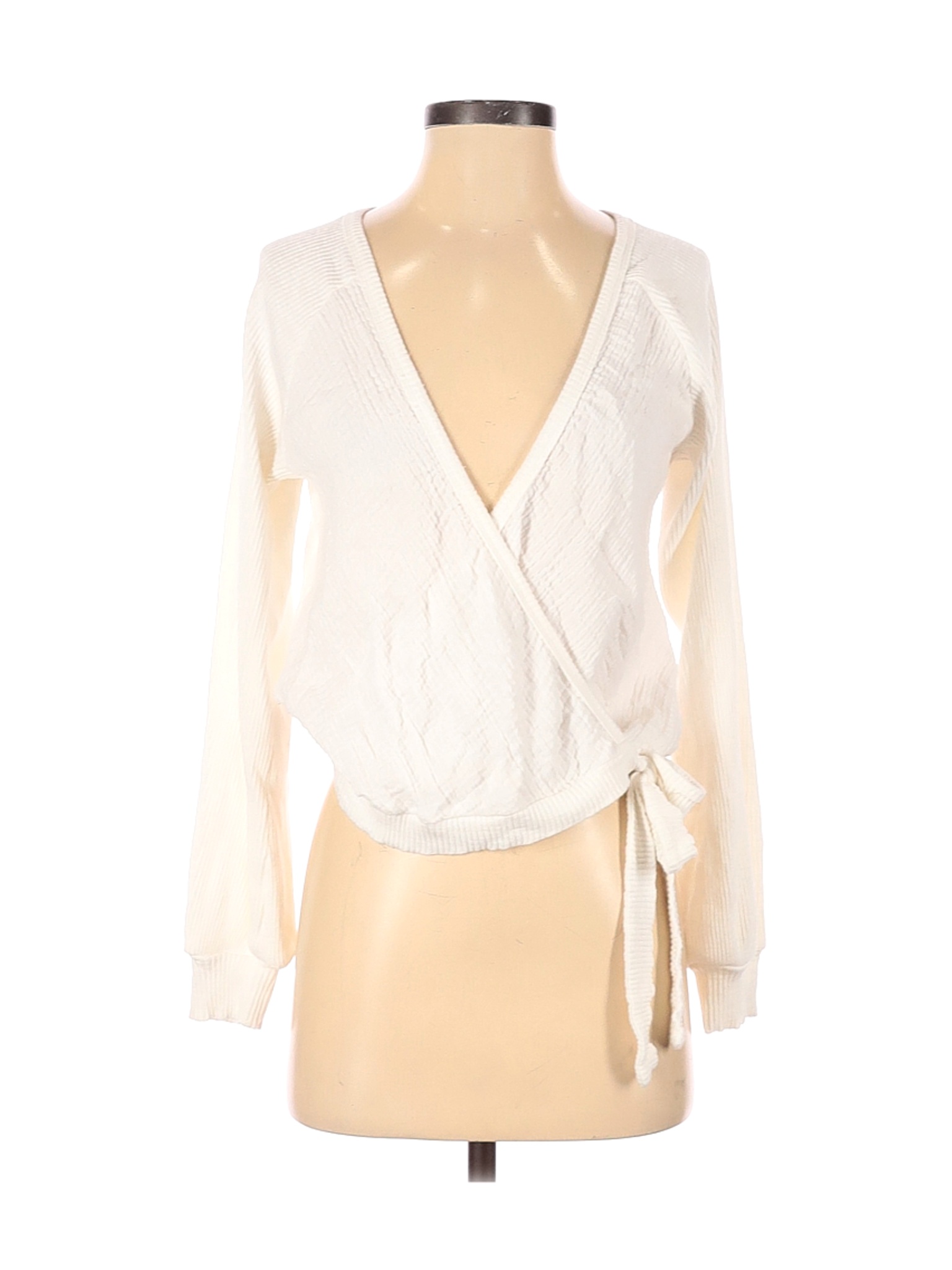 Alya Women Ivory Long Sleeve Blouse S | eBay