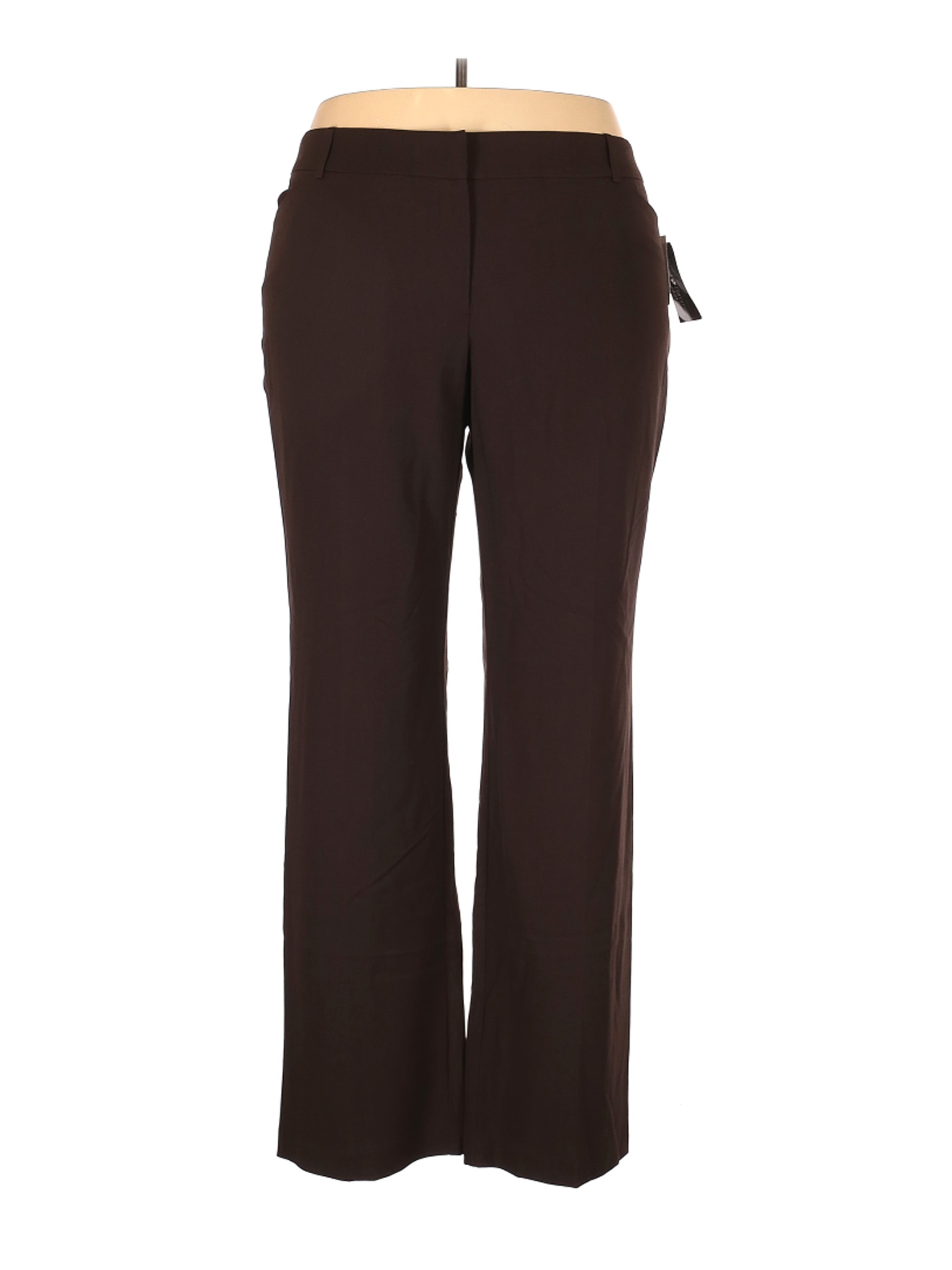Fashion Bug Solid Brown Dress Pants Size 22 (Plus) - 24% off | thredUP