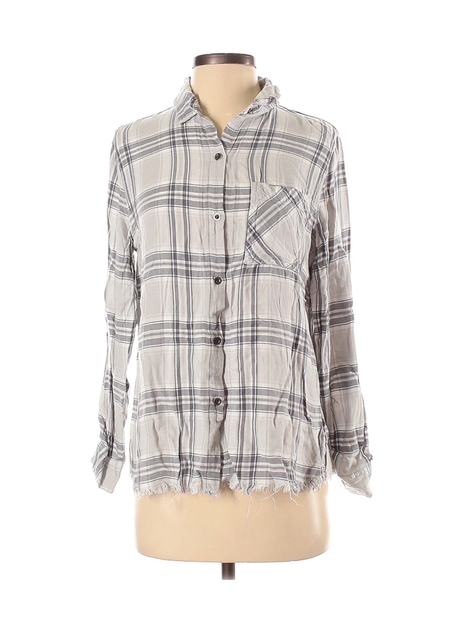 Marc by Andrew Marc Women Gray Long Sleeve Button-Down Shirt S | eBay