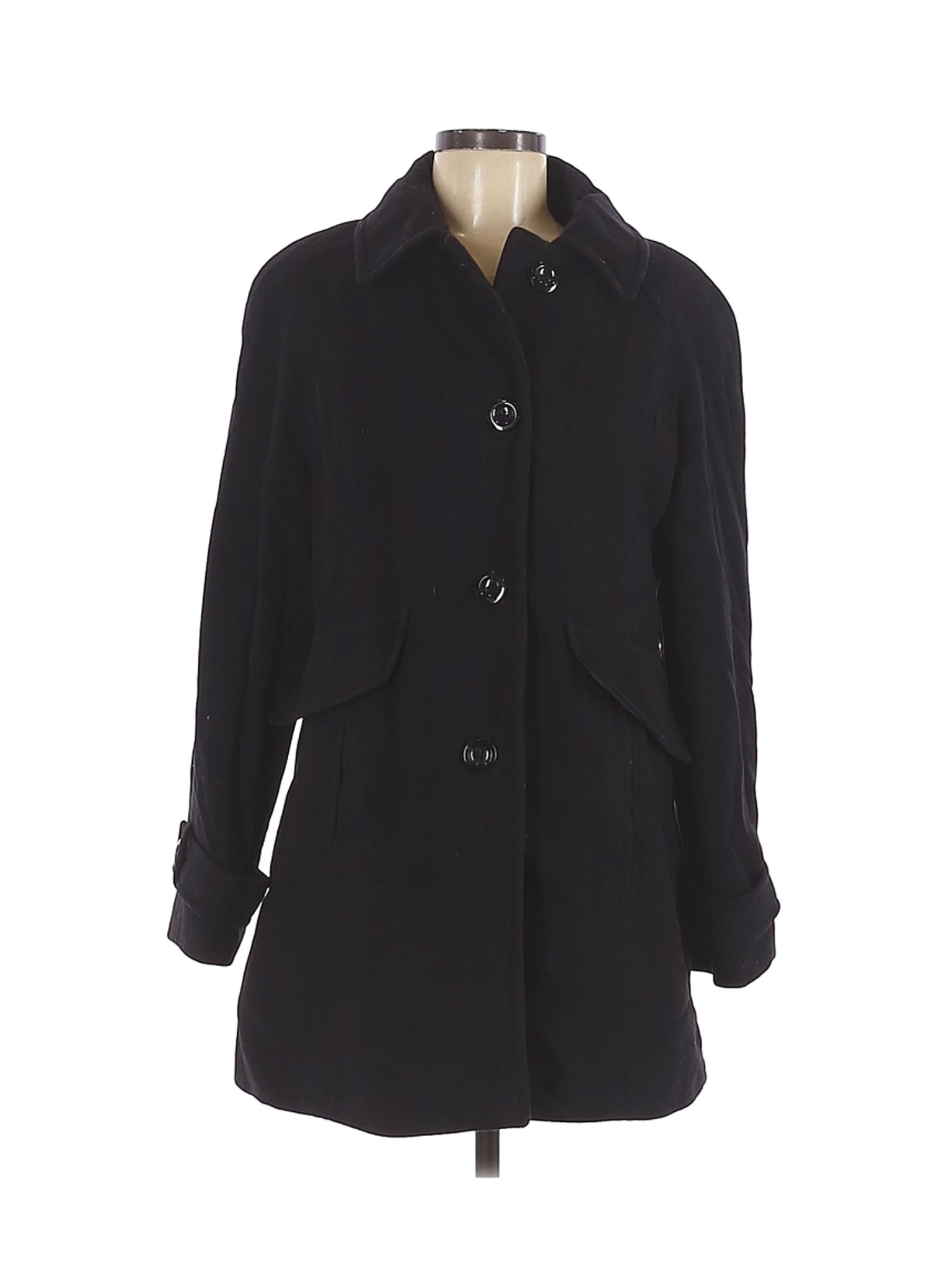 London Fog Women Black Wool Coat M | eBay