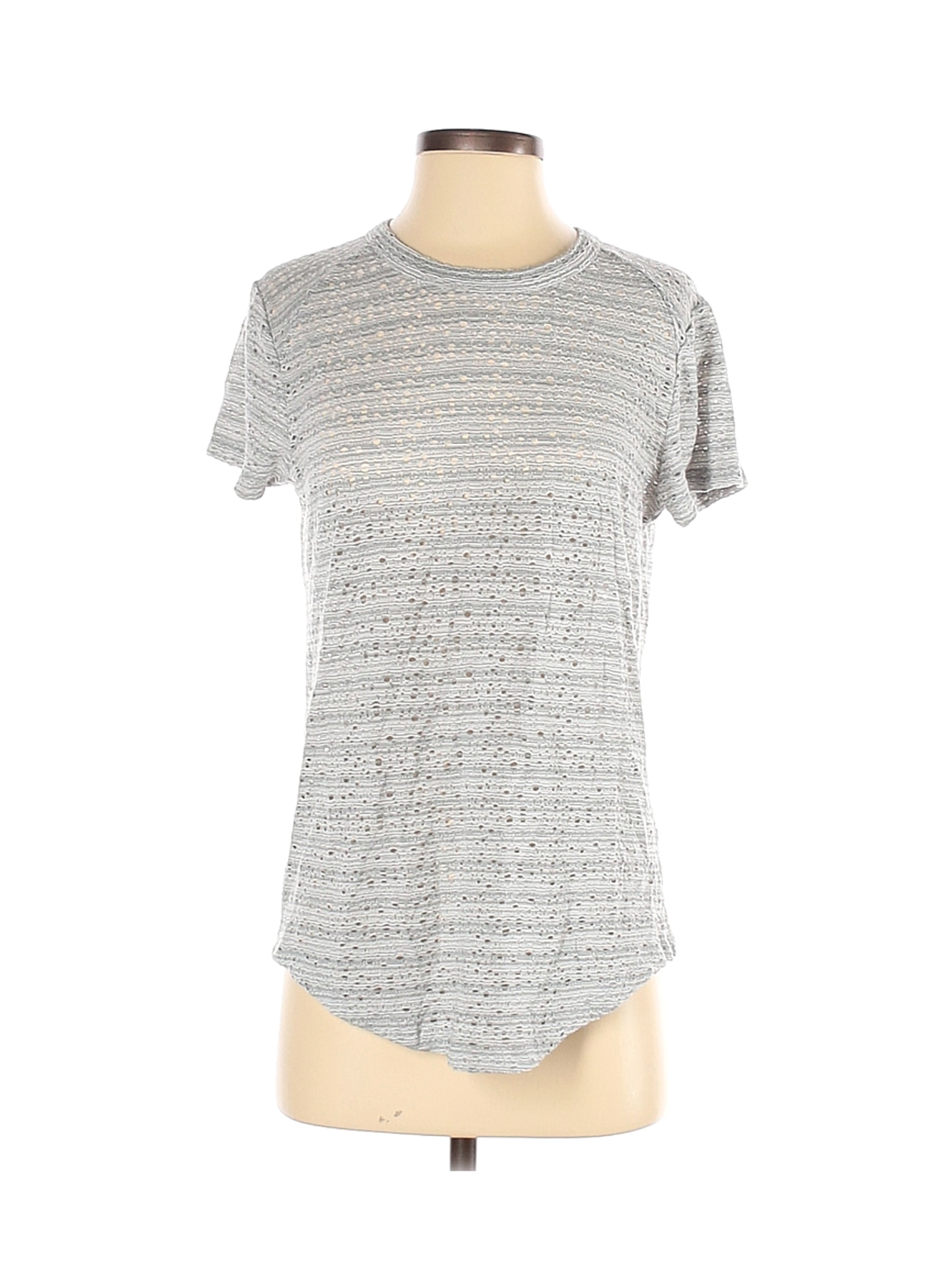 AJ Andrea Jovine Women Gray Short Sleeve Top S | eBay