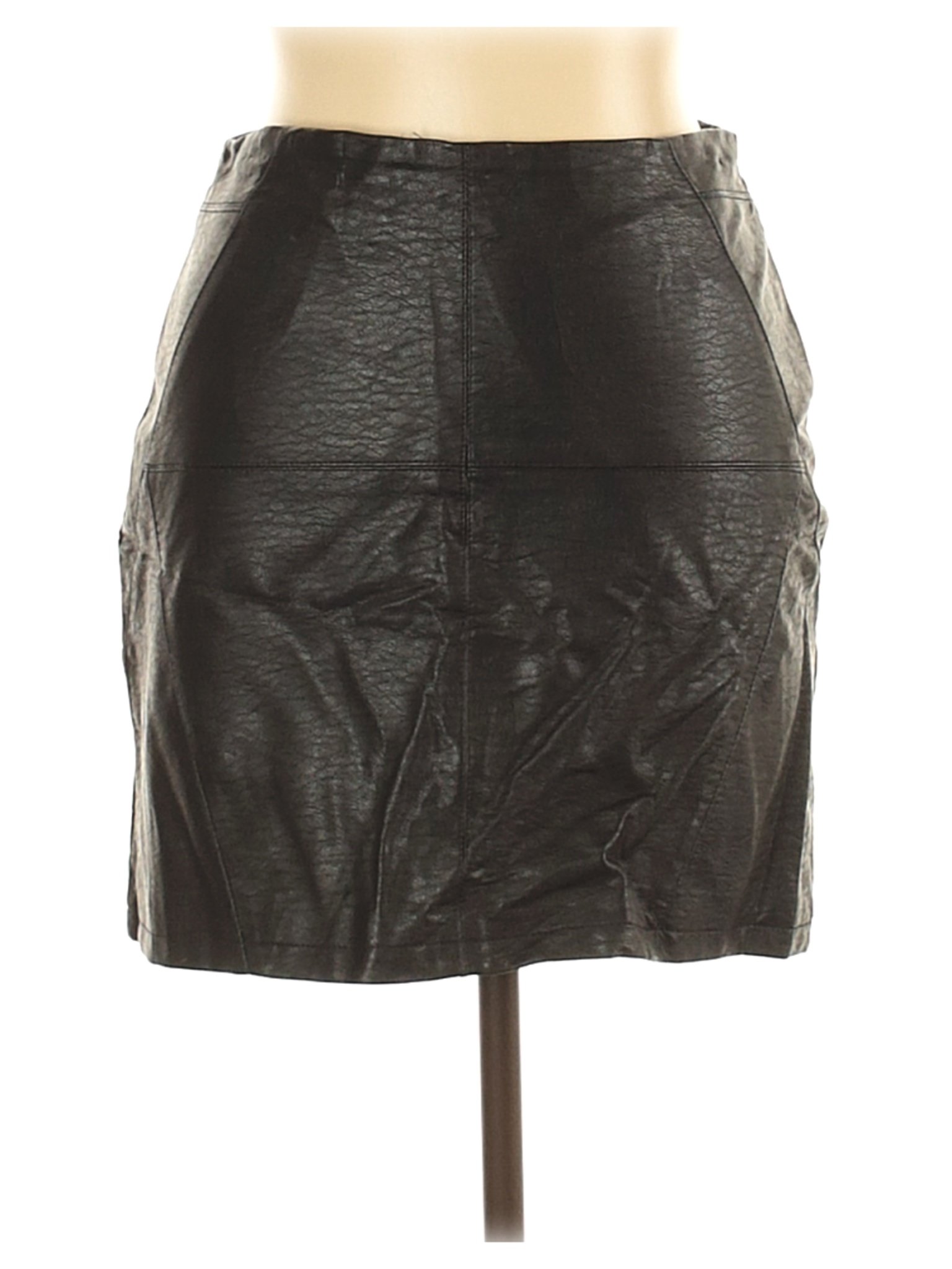 Divided by H&M Women Black Faux Leather Skirt 10 | eBay