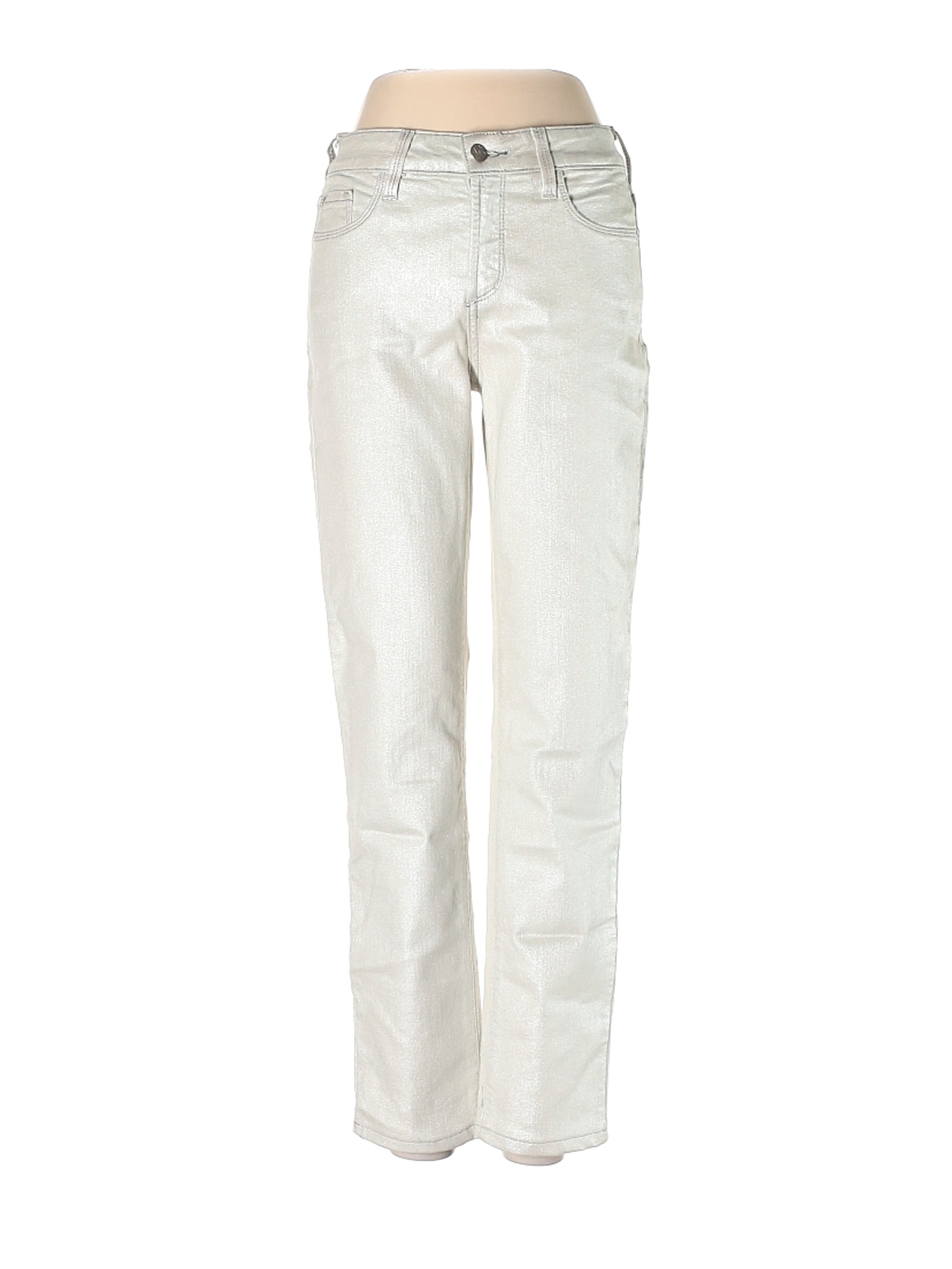 coated white jeans