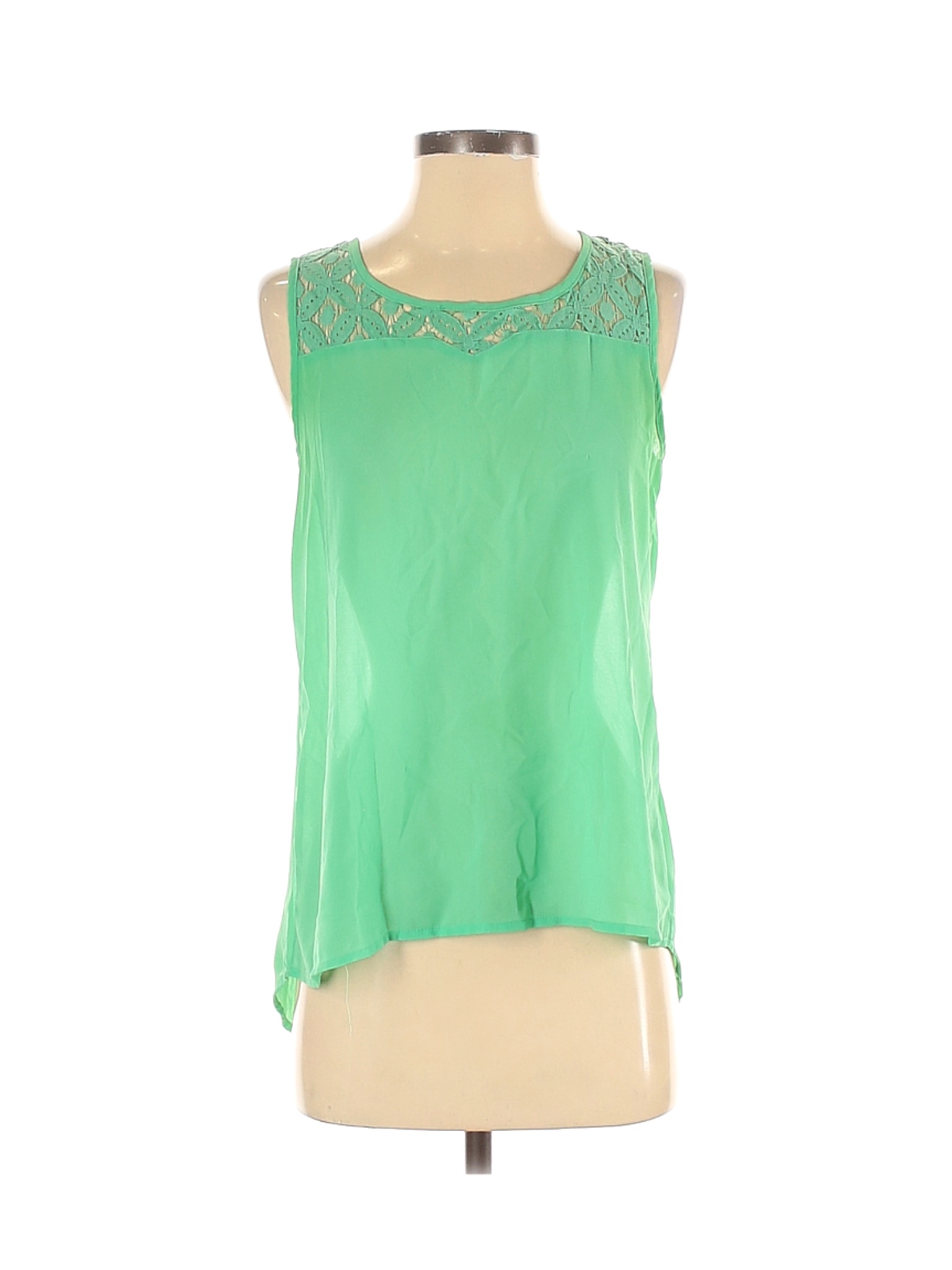 Mine Women Green Sleeveless Blouse M | eBay