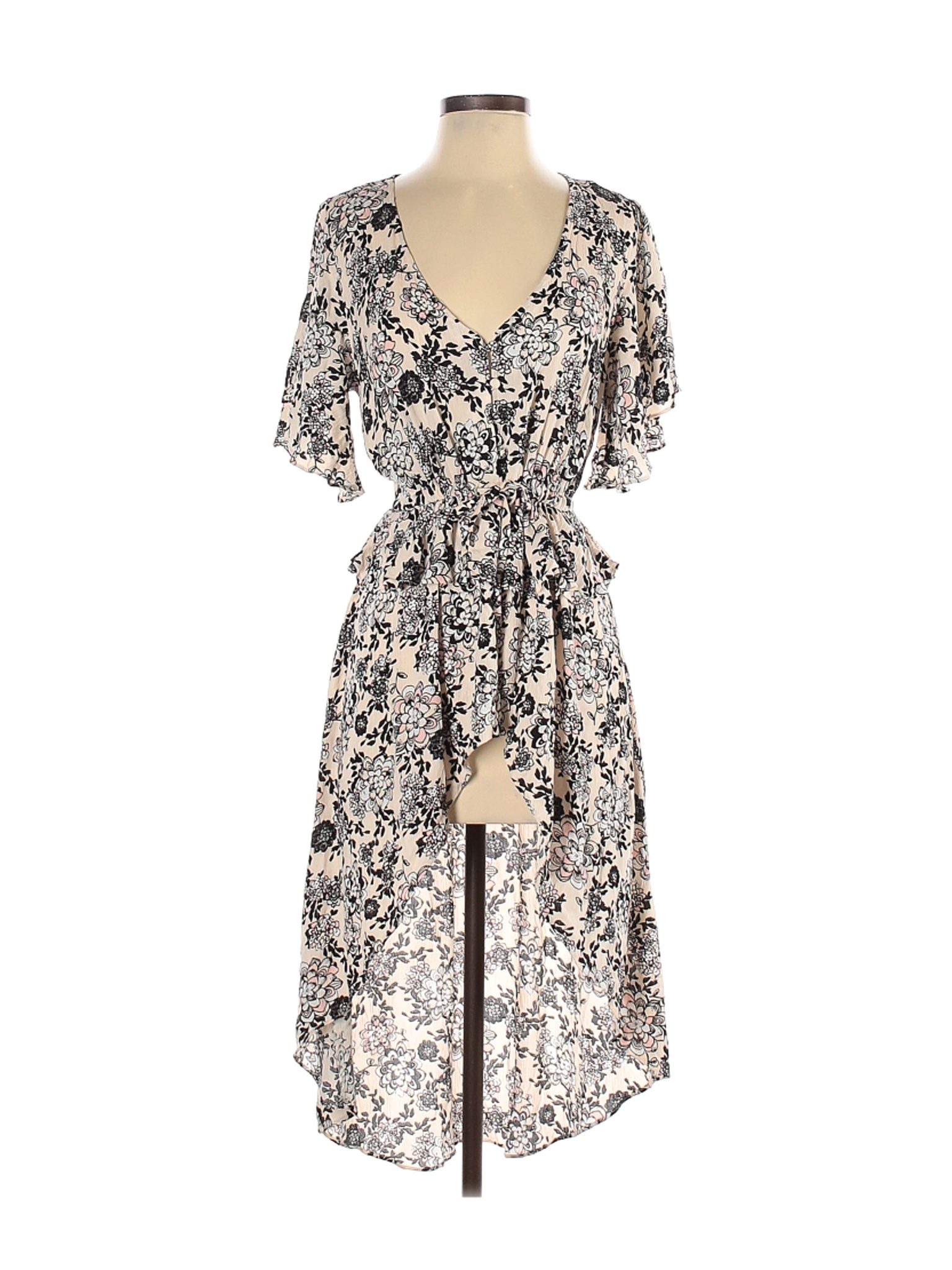 Indigo Thread Co. Women Ivory Casual Dress S | eBay