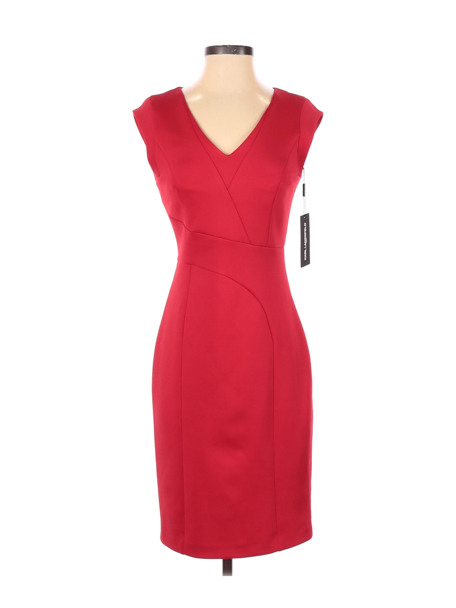 NWT Karl Lagerfeld Paris Women Red Cocktail Dress 2 | eBay