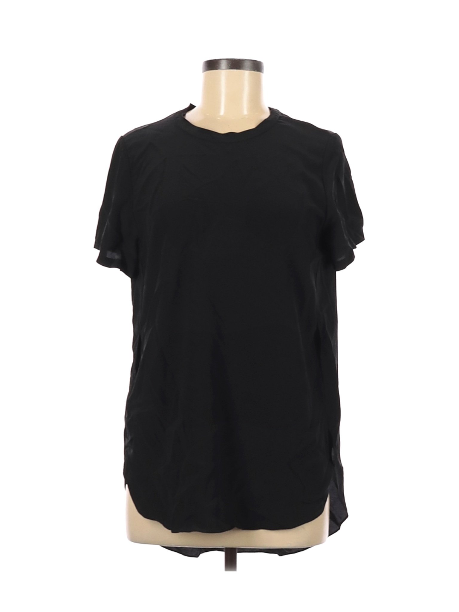 Wilfred Women Black Short Sleeve Silk Top M | eBay