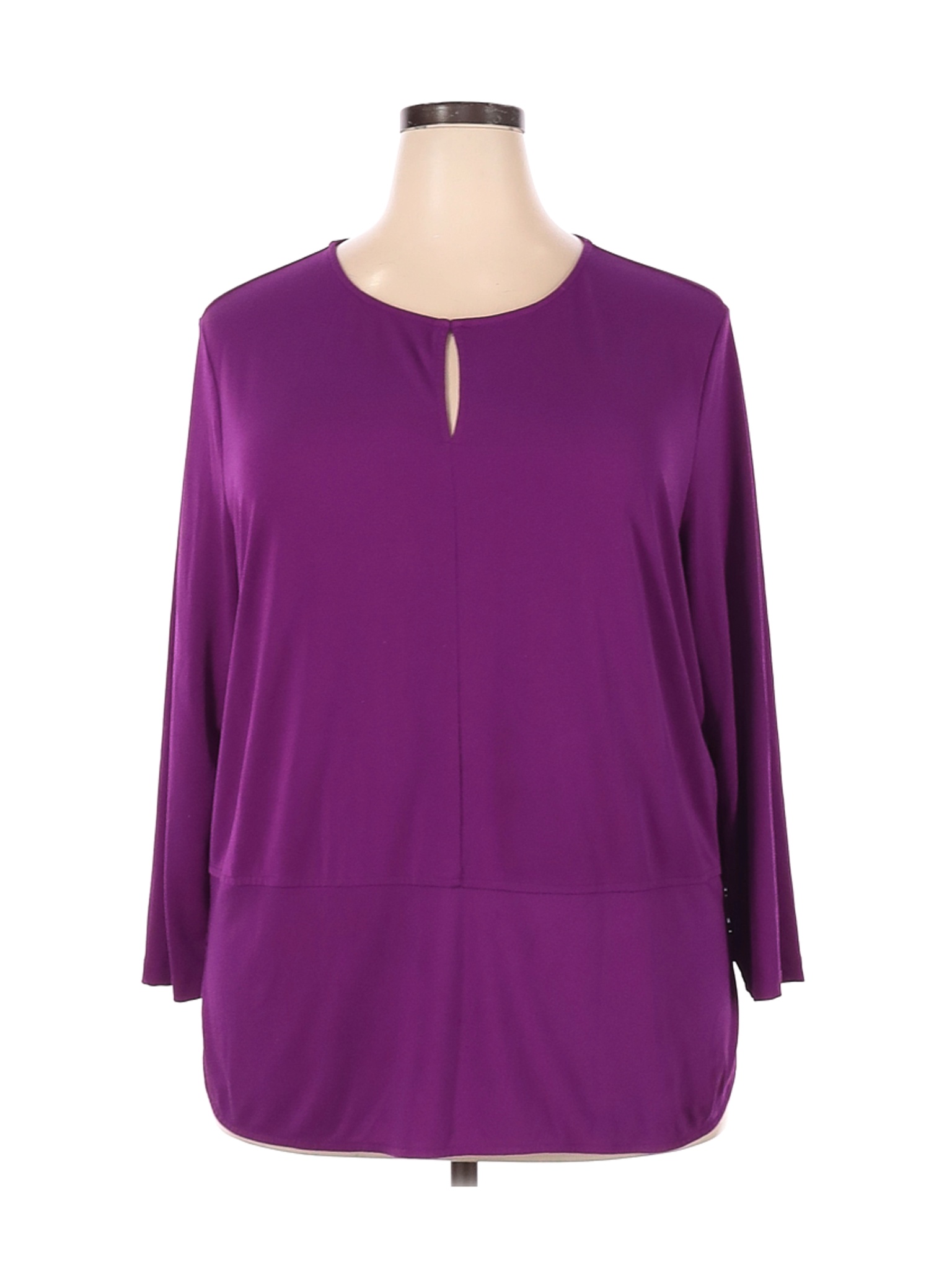 Lauren by Ralph Lauren Women Purple Long Sleeve Blouse 2X Plus | eBay