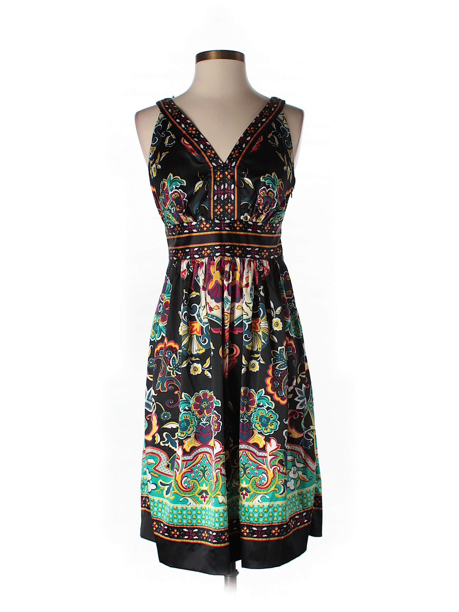 ECI Floral Paisley Black Casual Dress Size 4 - 94% off | thredUP