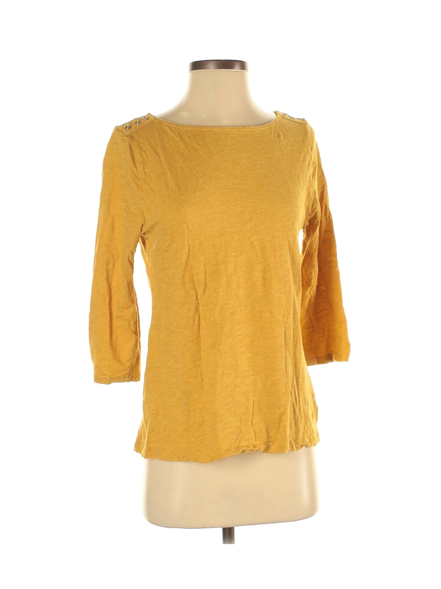 A New Day Women Yellow 3/4 Sleeve Top M | eBay