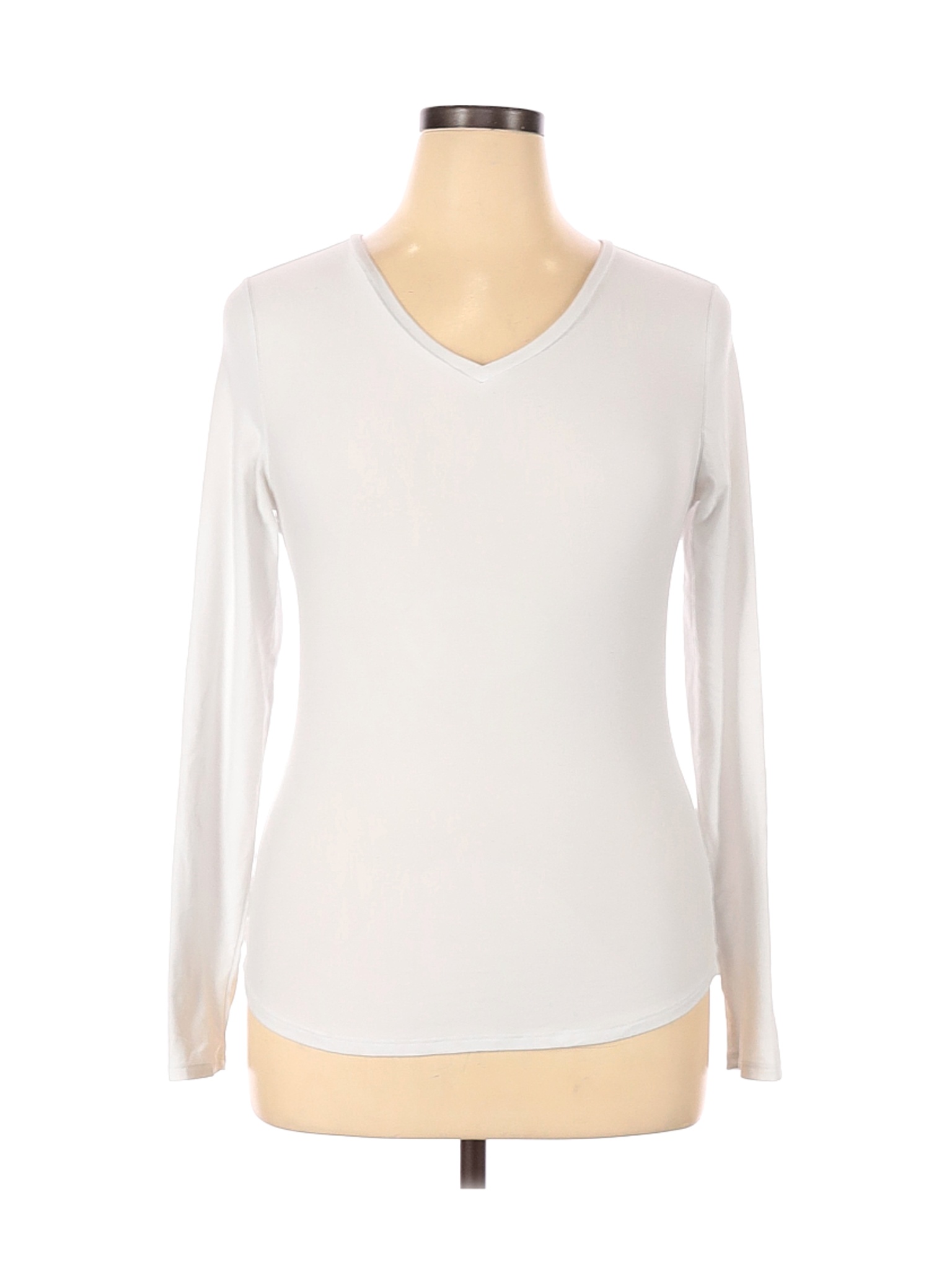 No Boundaries Women White Long Sleeve T-Shirt XL | eBay