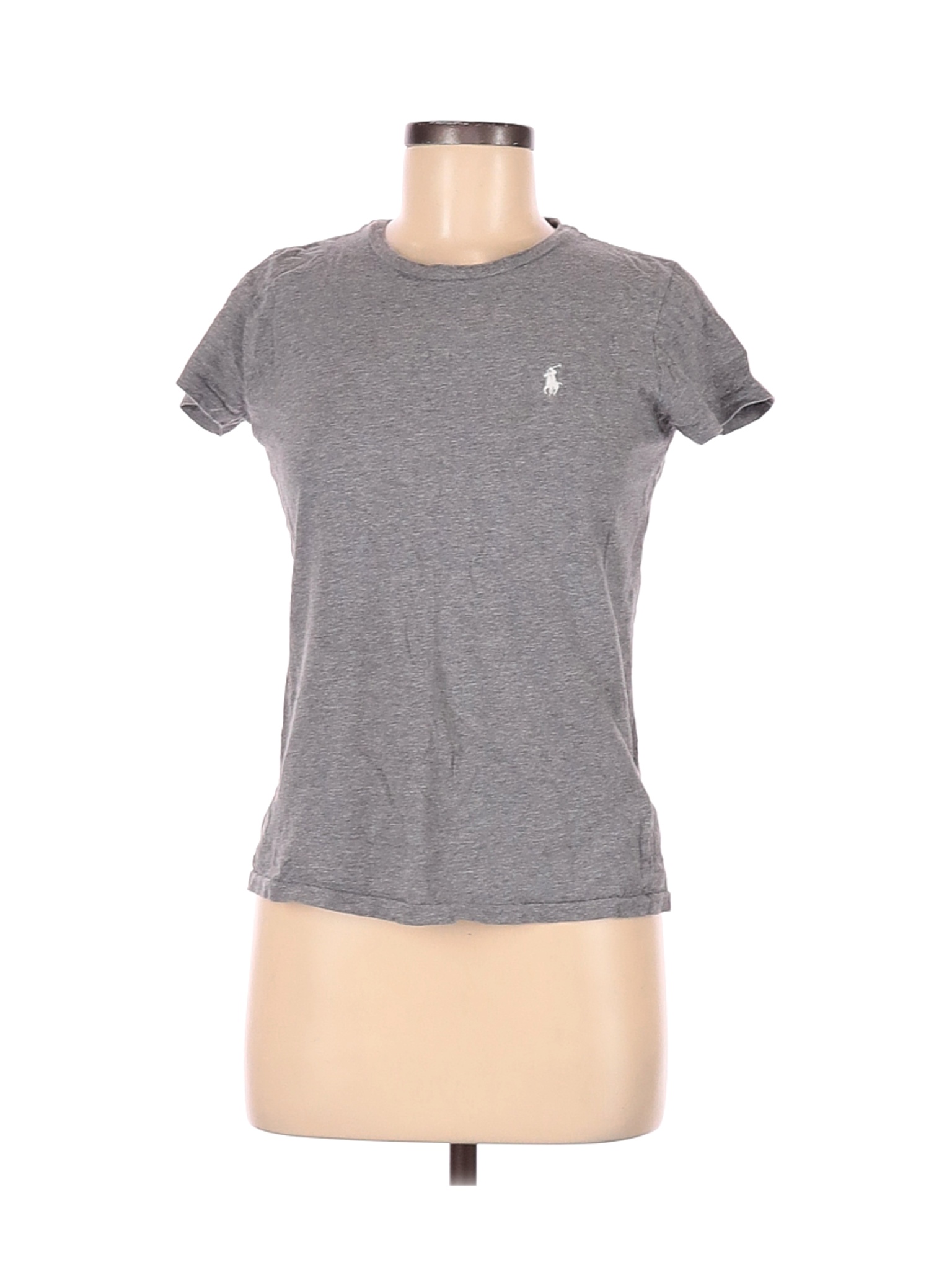 Polo by Ralph Lauren Women Gray Short Sleeve T-Shirt M | eBay