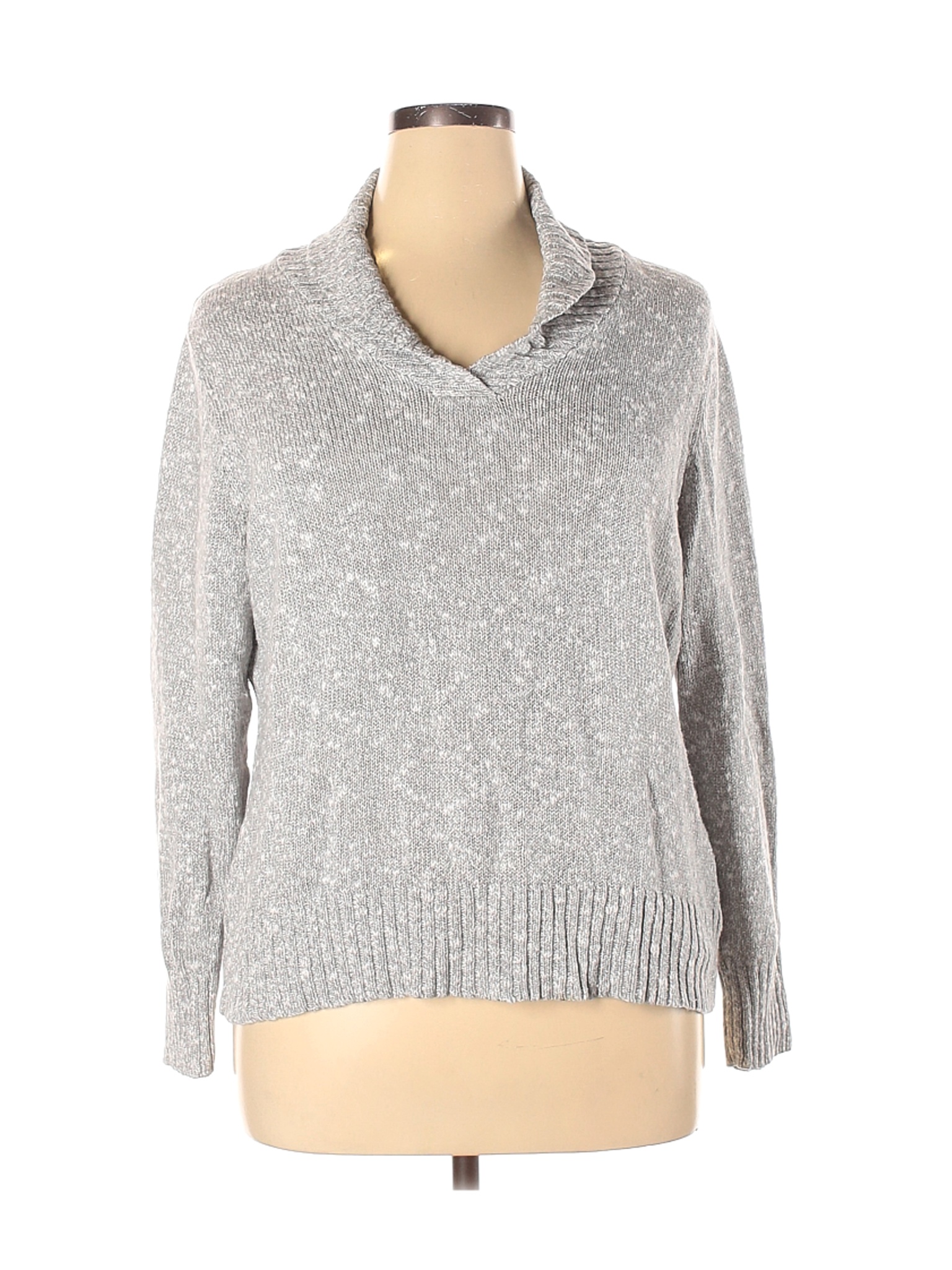 Sag Harbor Women Gray Pullover Sweater 1X Plus | eBay
