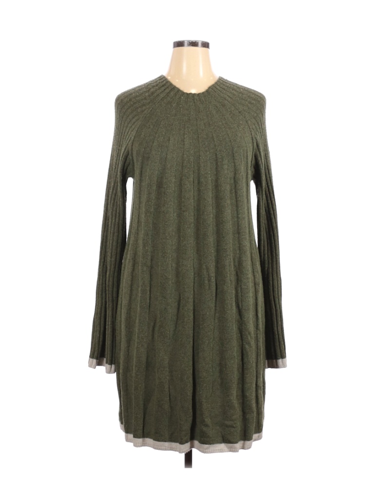 Anthropologie Solid Green Casual Dress Size XL - 18% off | ThredUp