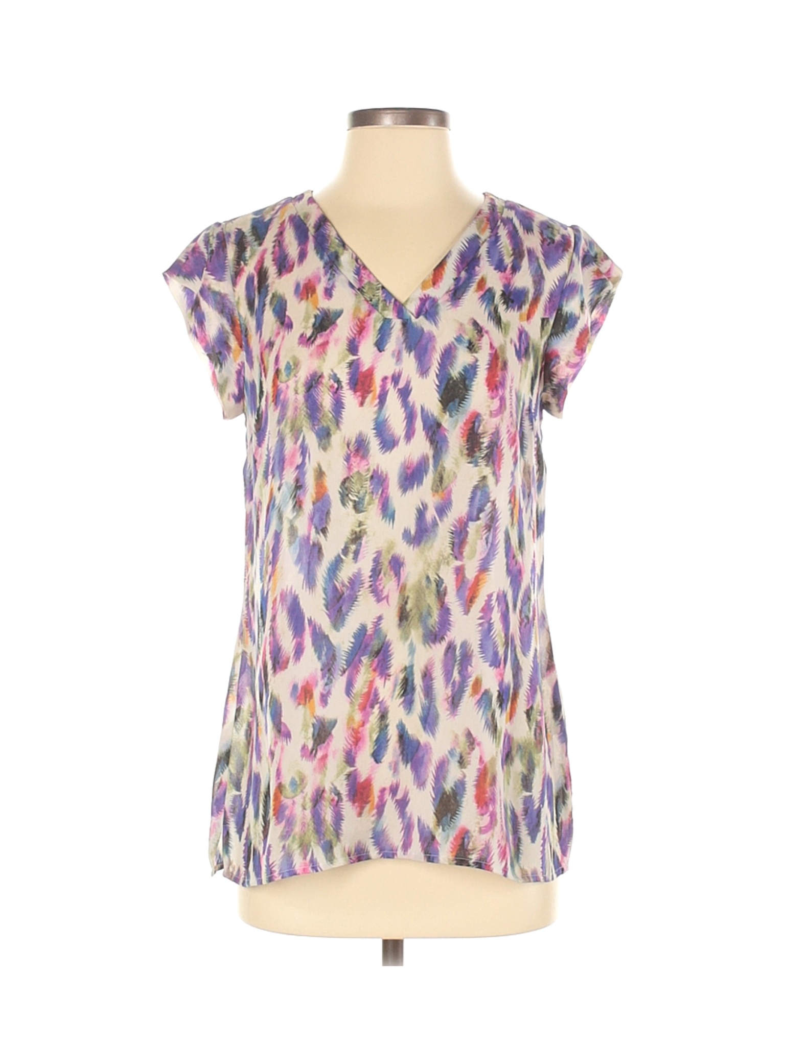 CAbi Women Purple Short Sleeve Blouse XS | eBay