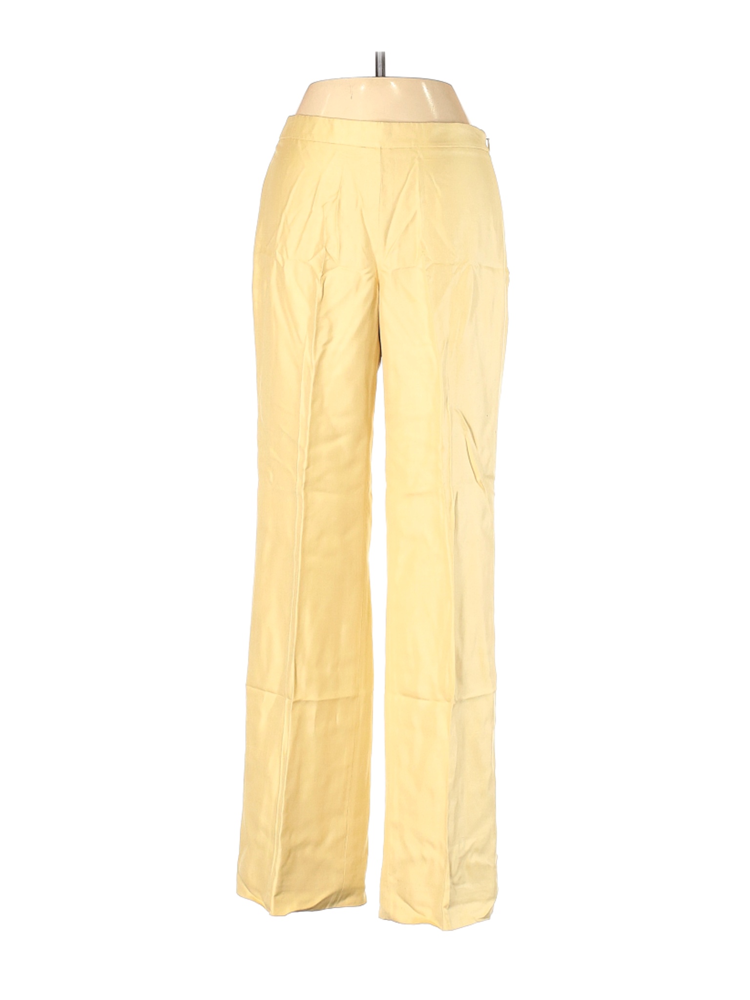 yellow silk pants