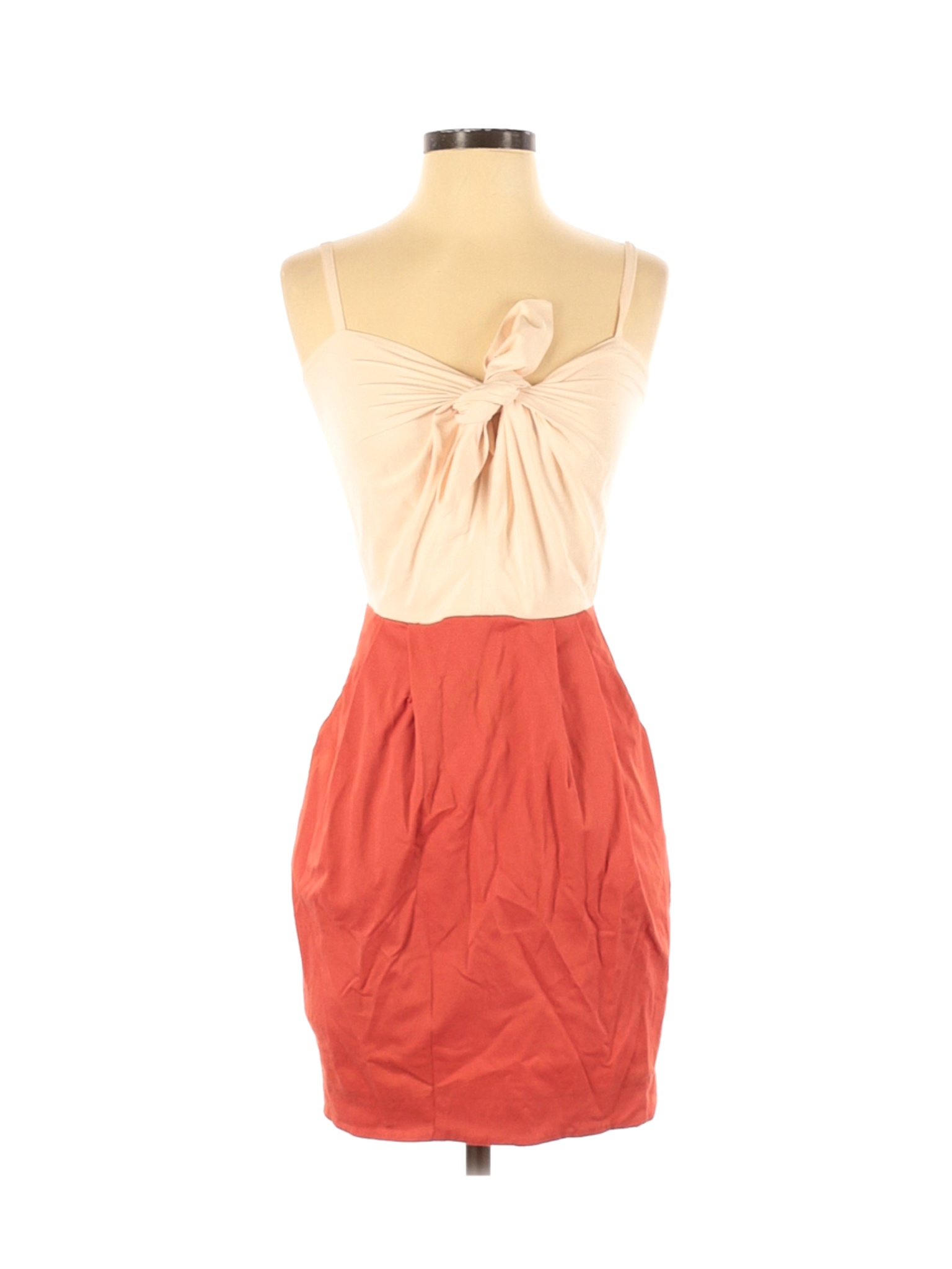 H&M Women Orange Casual Dress 4 | eBay