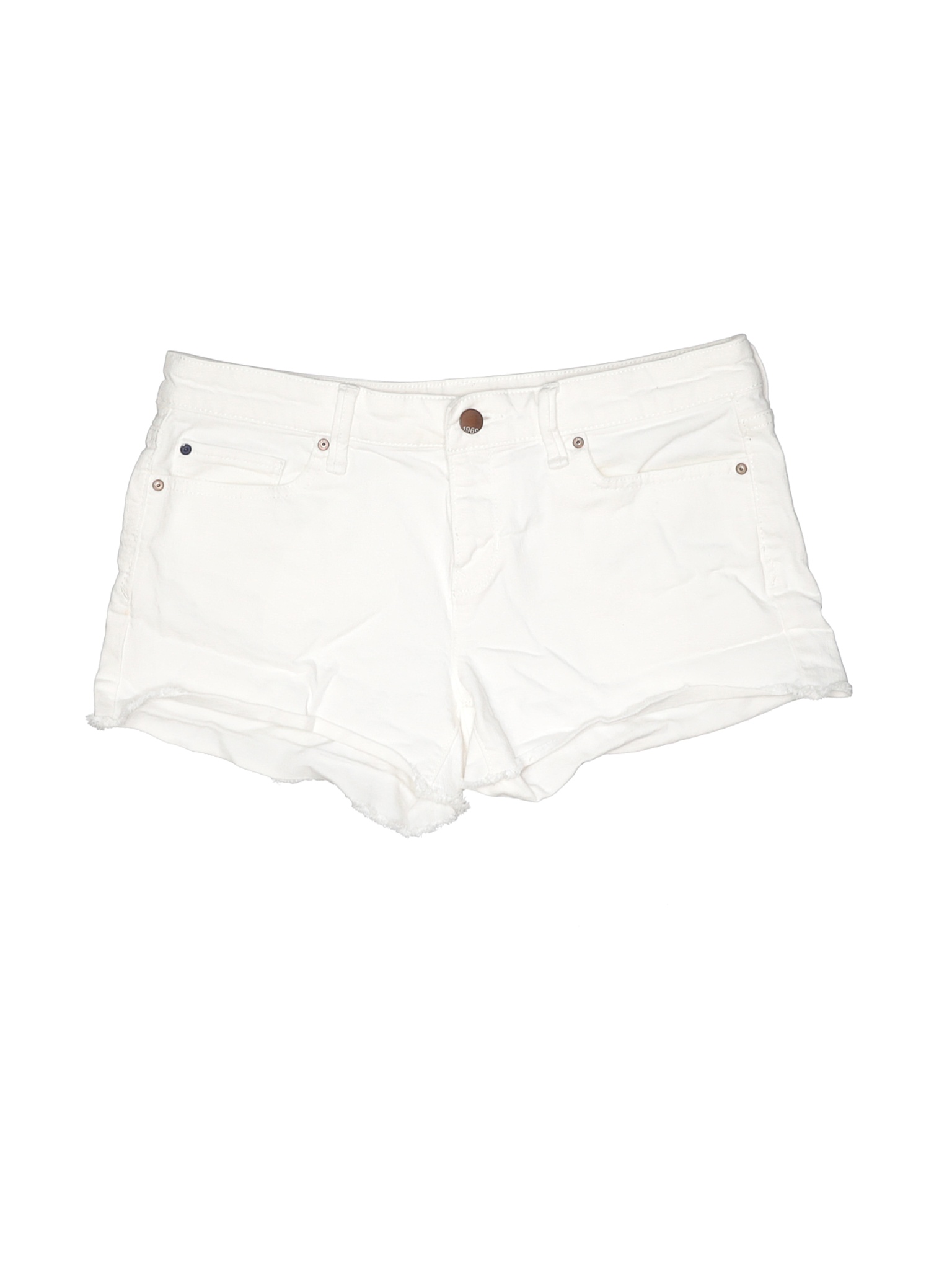 Gap Women White Denim Shorts 27W | eBay