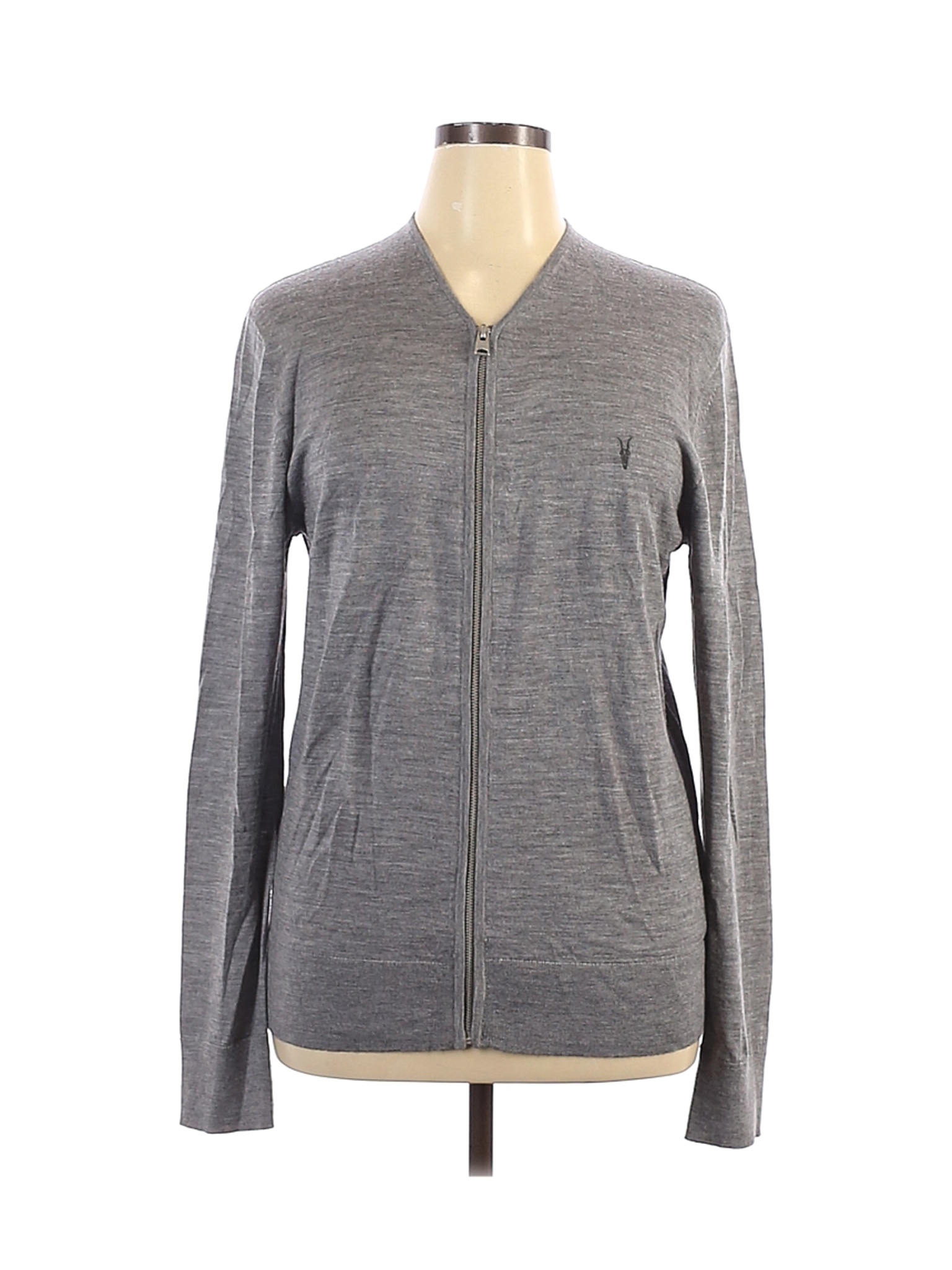ALLSAINTS Women Gray Wool Cardigan XL | eBay