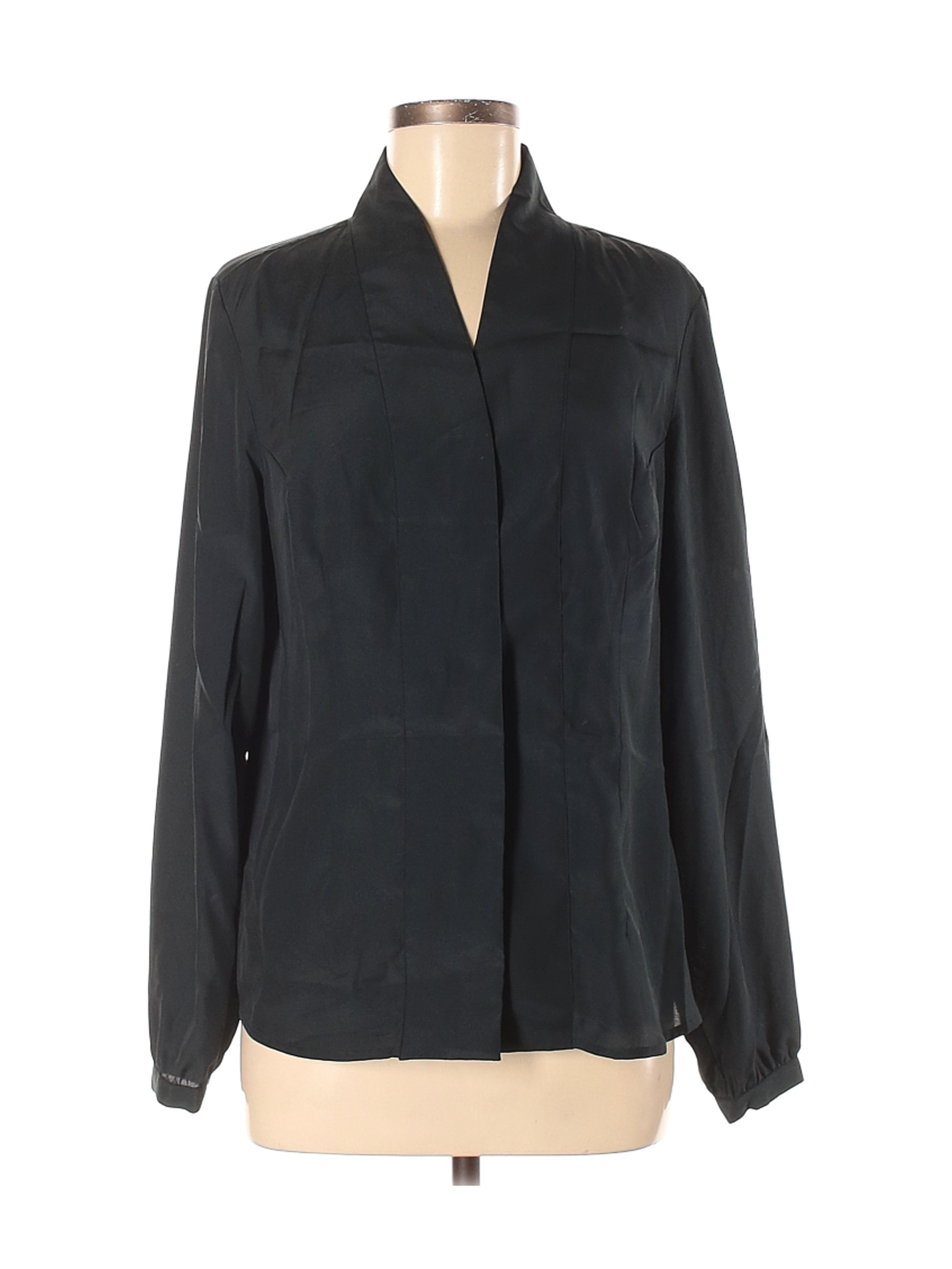 Soft Surroundings Women Black Long Sleeve Blouse M | eBay