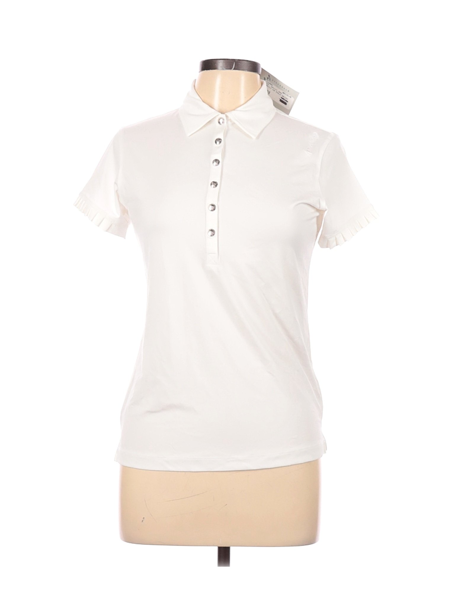 NWT Daily Sports Women White Short Sleeve Polo M | eBay