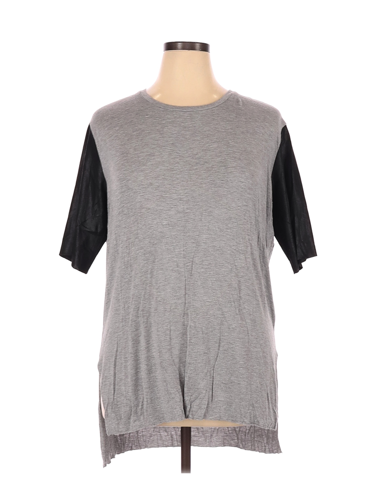 BCBGeneration Women Gray Short Sleeve T-Shirt L | eBay