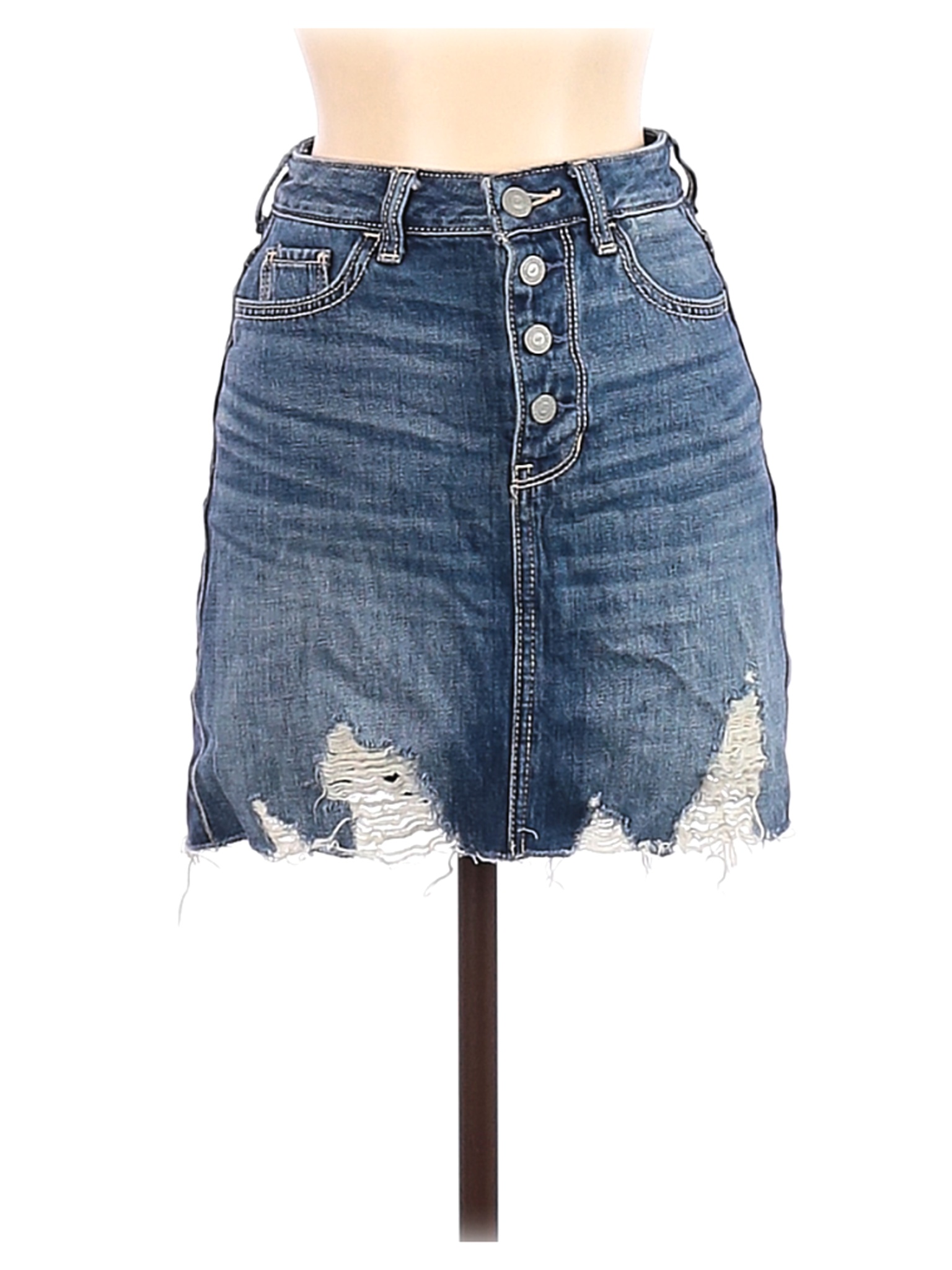 hollister denim skirt