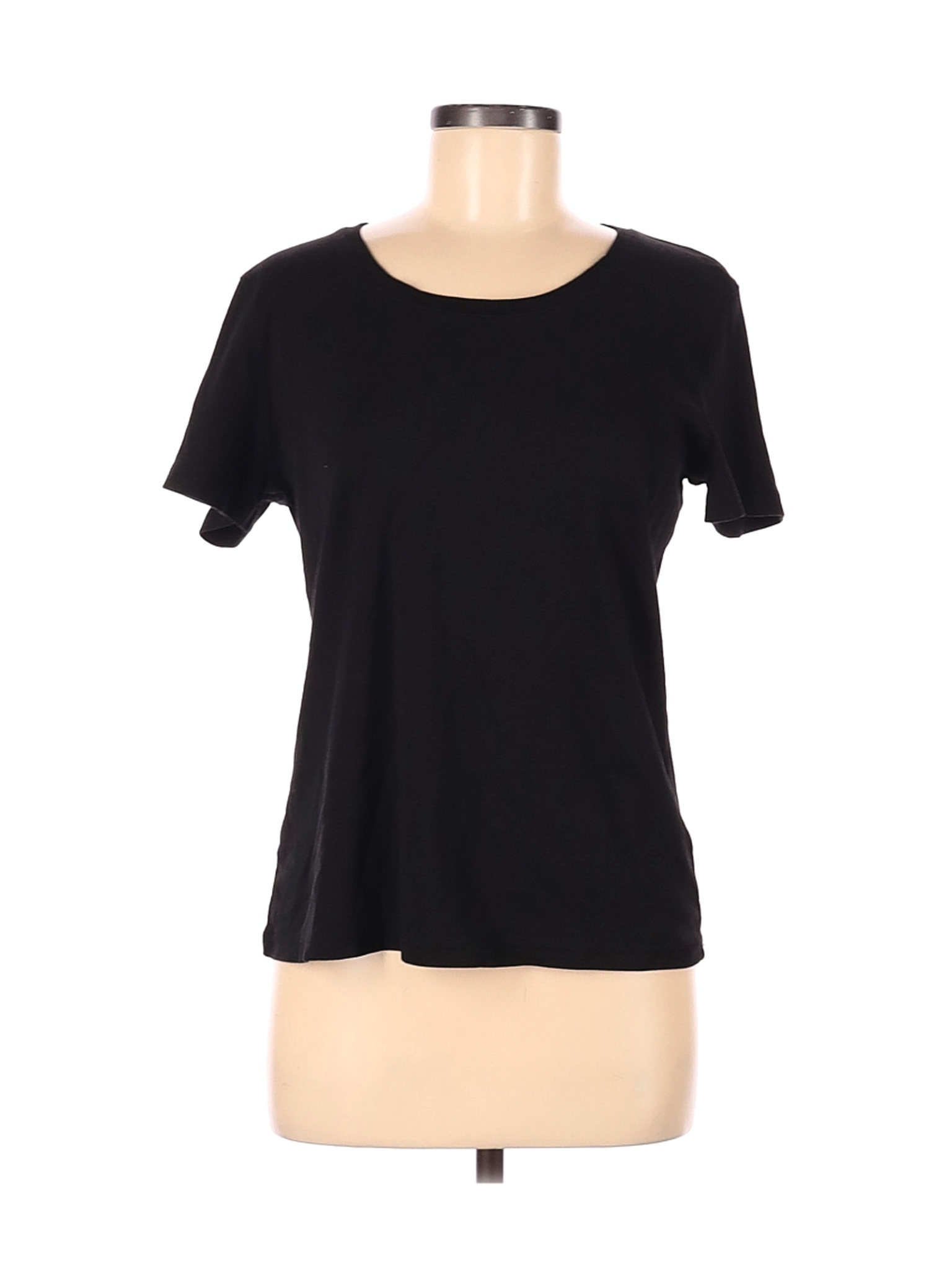 Christopher & Banks Women Black Short Sleeve T-Shirt L | eBay