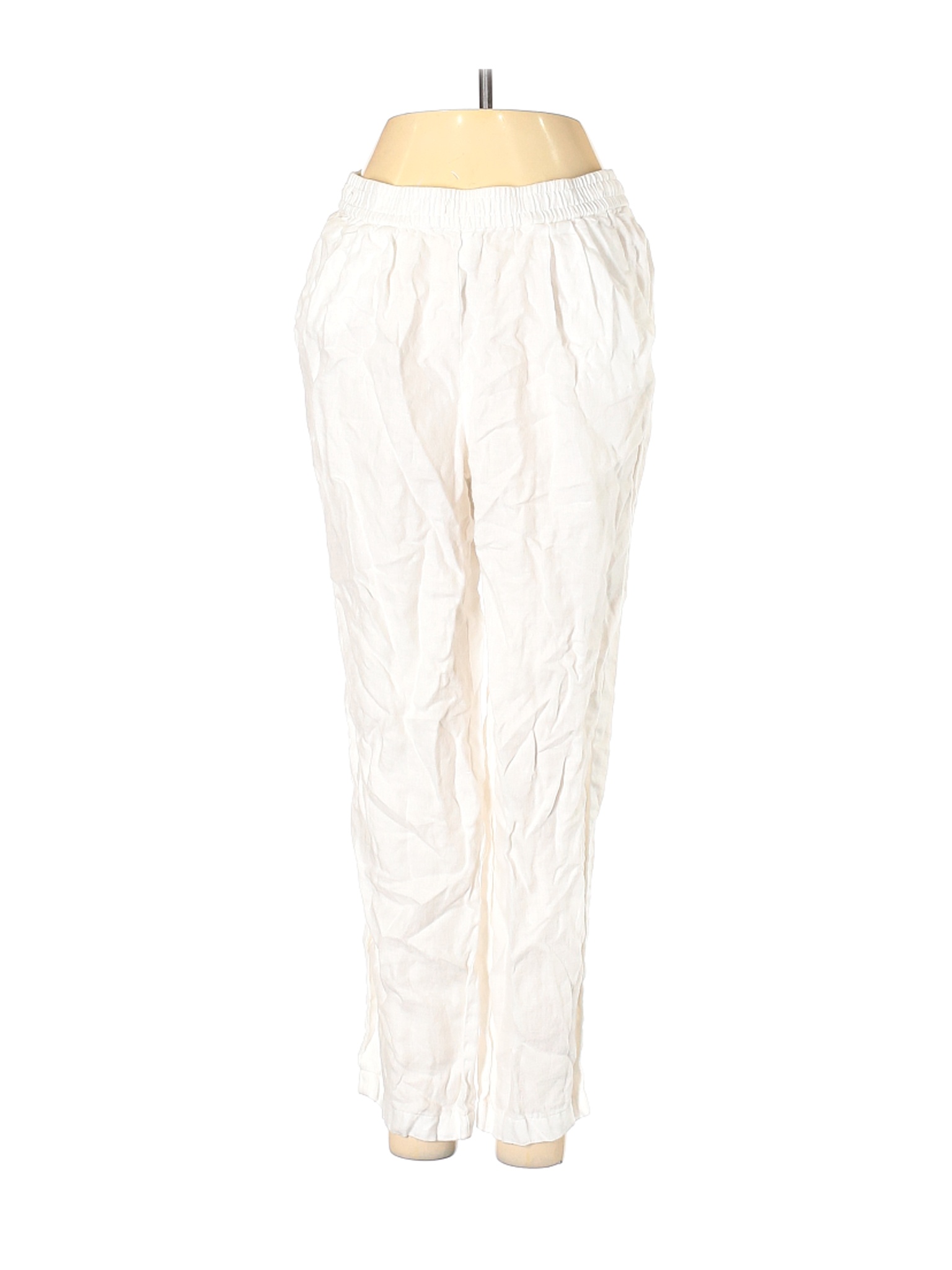 J.Crew Women White Linen Pants 4 | eBay
