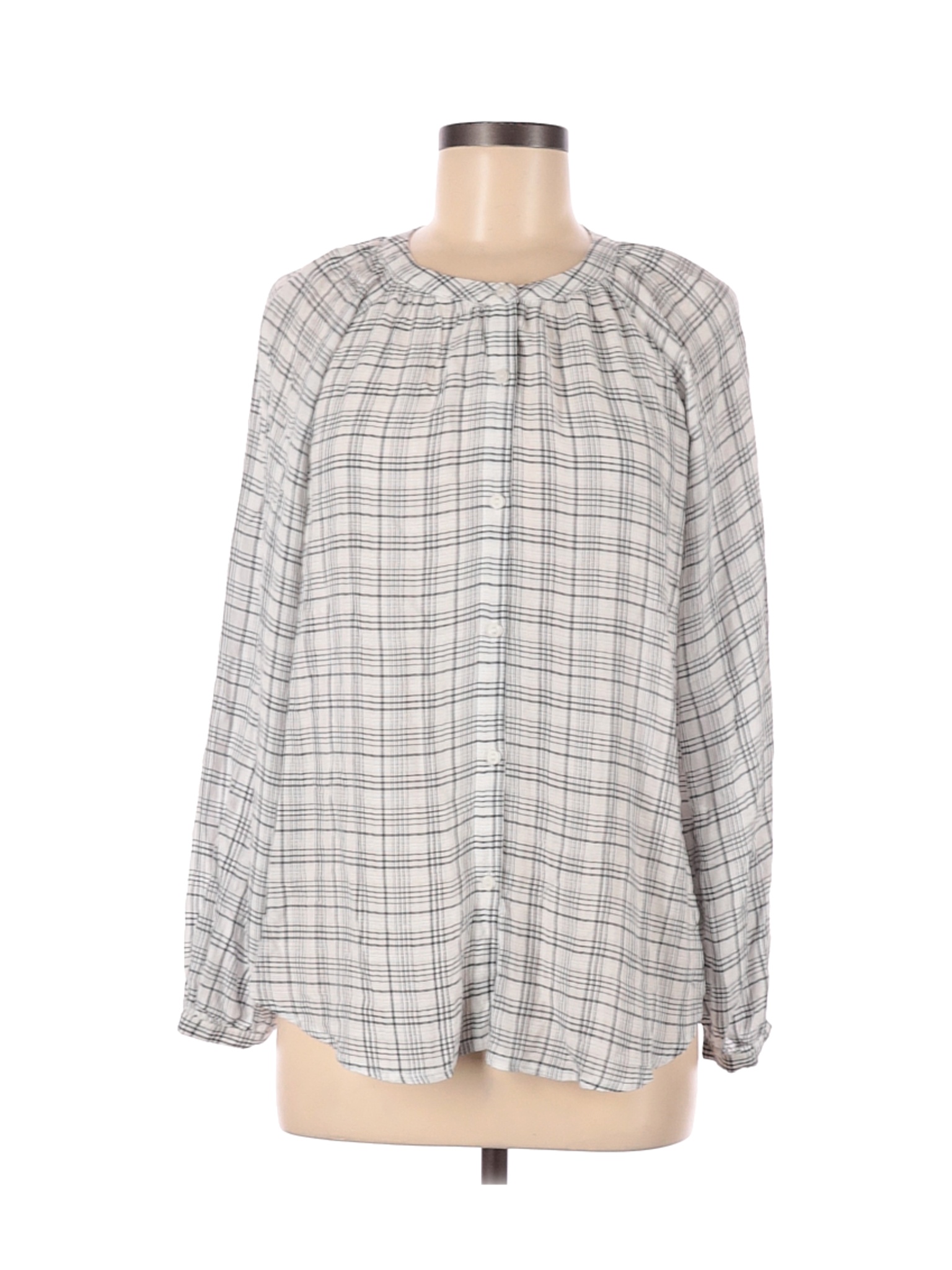 Universal Thread Women Gray Long Sleeve Blouse M | eBay